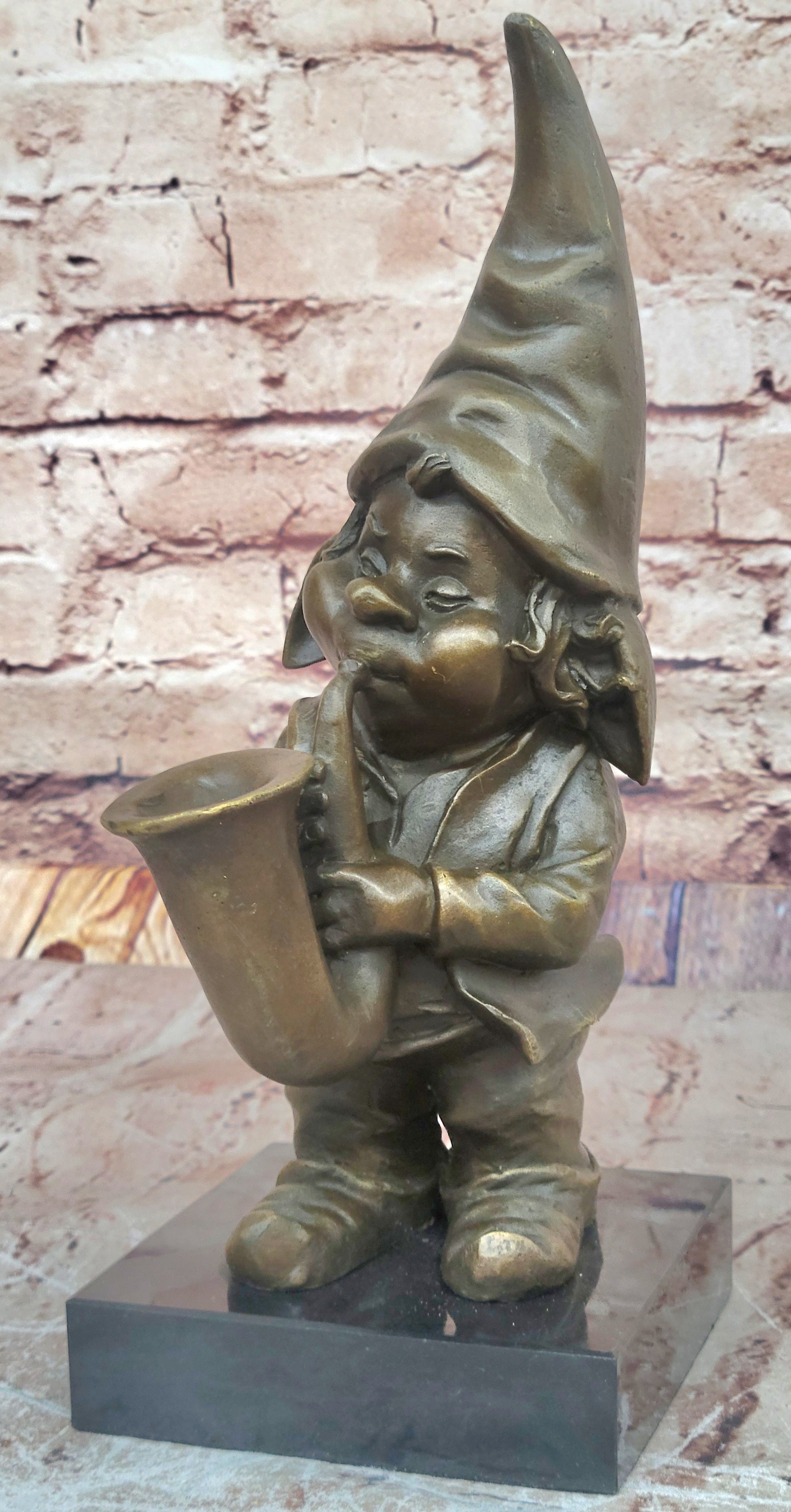 Handcrafted Detailed Signed Gnomes Made by Lost wax Method Bronze Statue GIFT