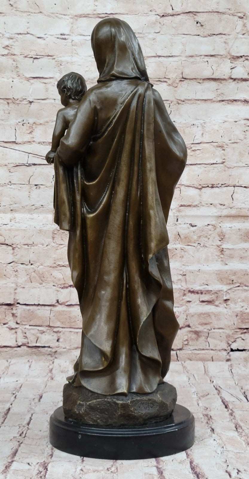 Mother Madonna With Baby Jesus Art Bronze Sculpture Statue Figurine Figure Sale