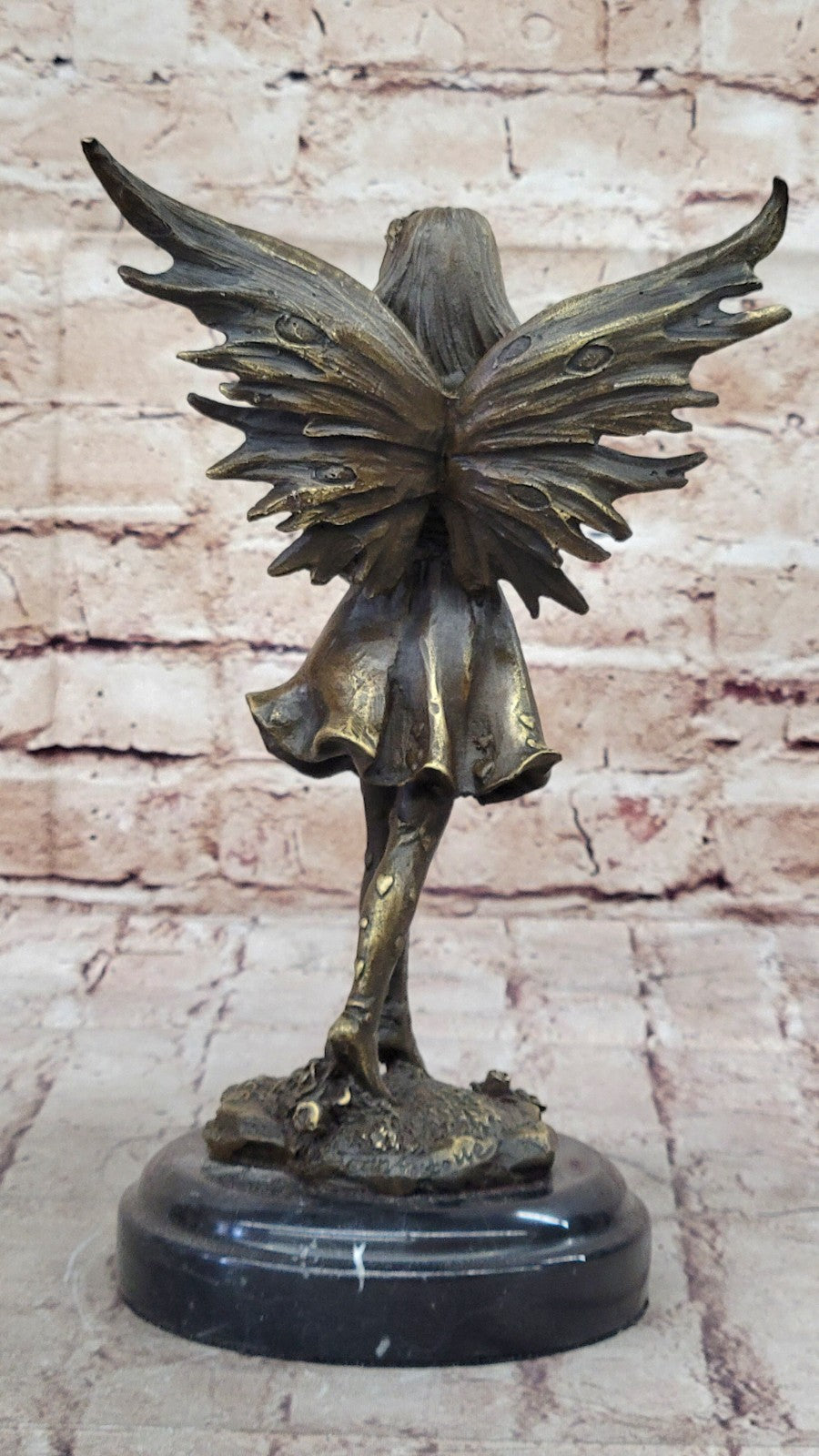 Handcrafted bronze sculpture SALE Holding Love Of Angel Patou Original Signed *