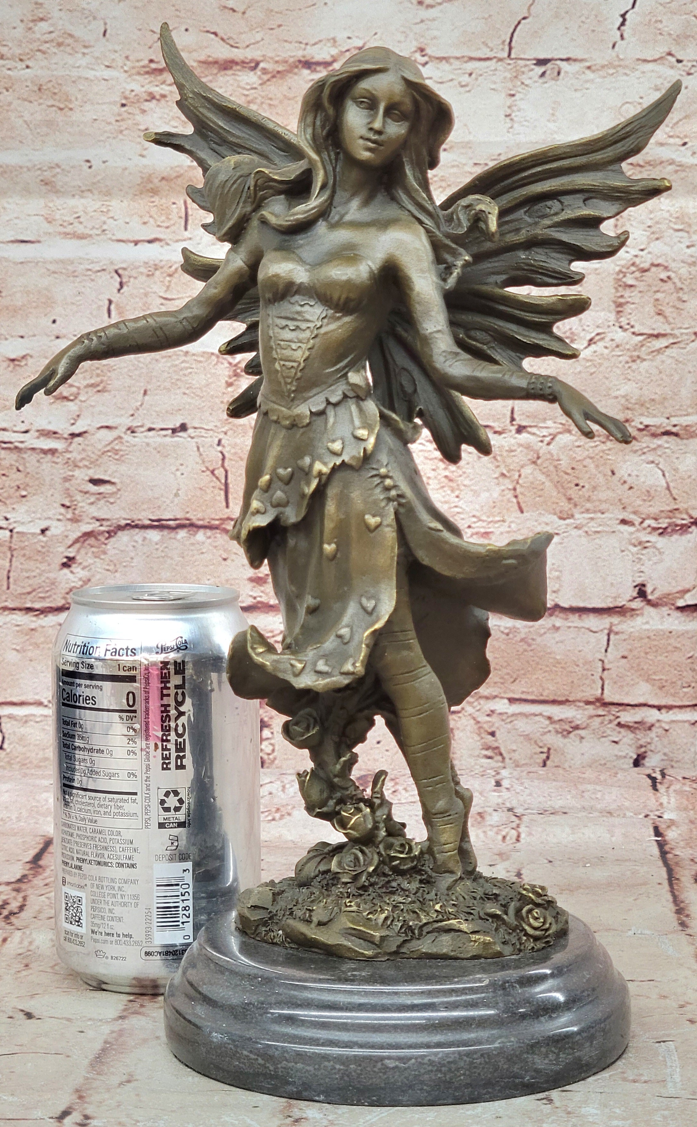 Art Deco Original Vitaleh Fairy Bronze Sculpture Valentine Gift Present Sale