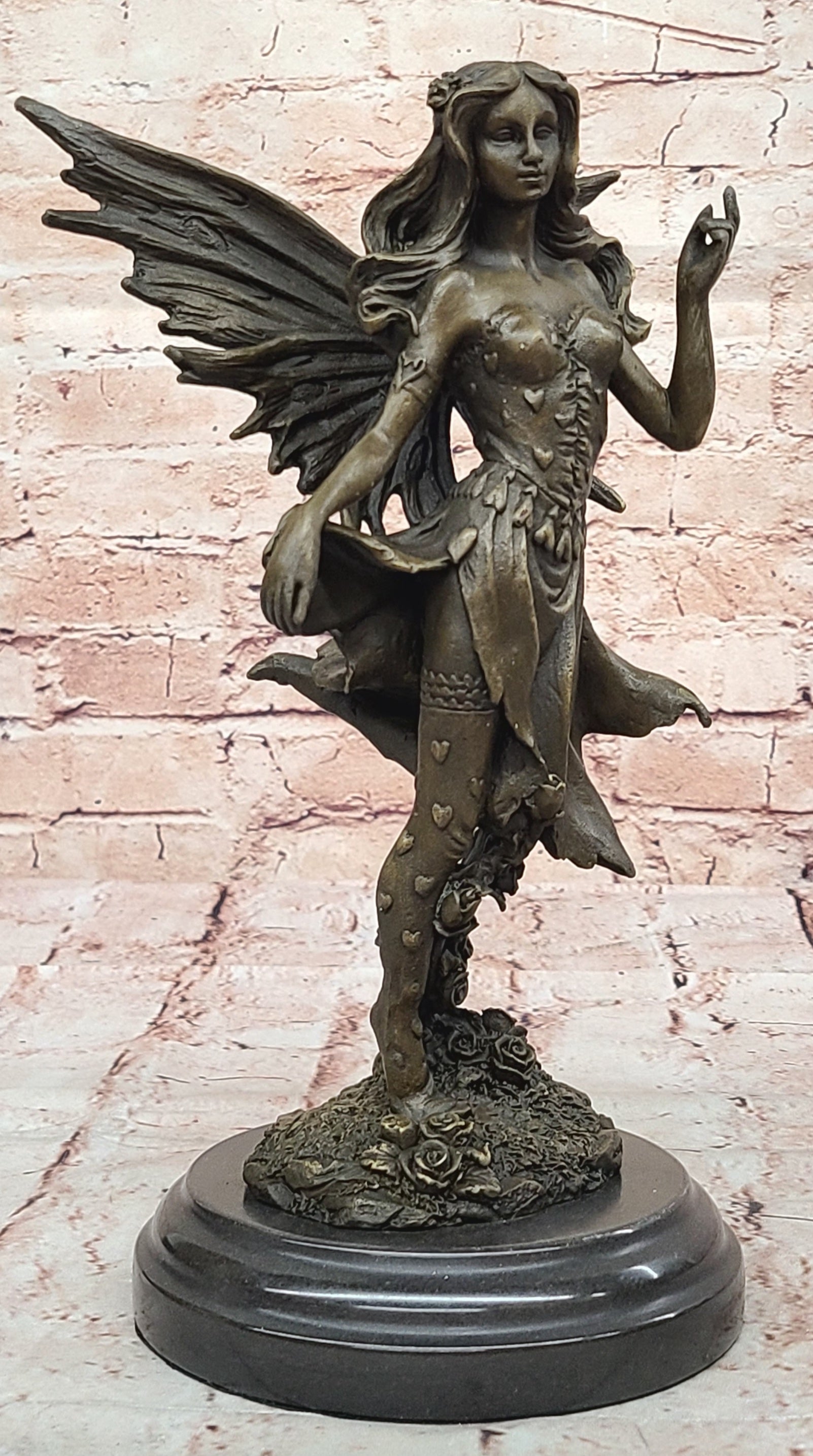 Handcrafted bronze sculpture SALE by VITALEH Italian Artist Angel Fairy Gift