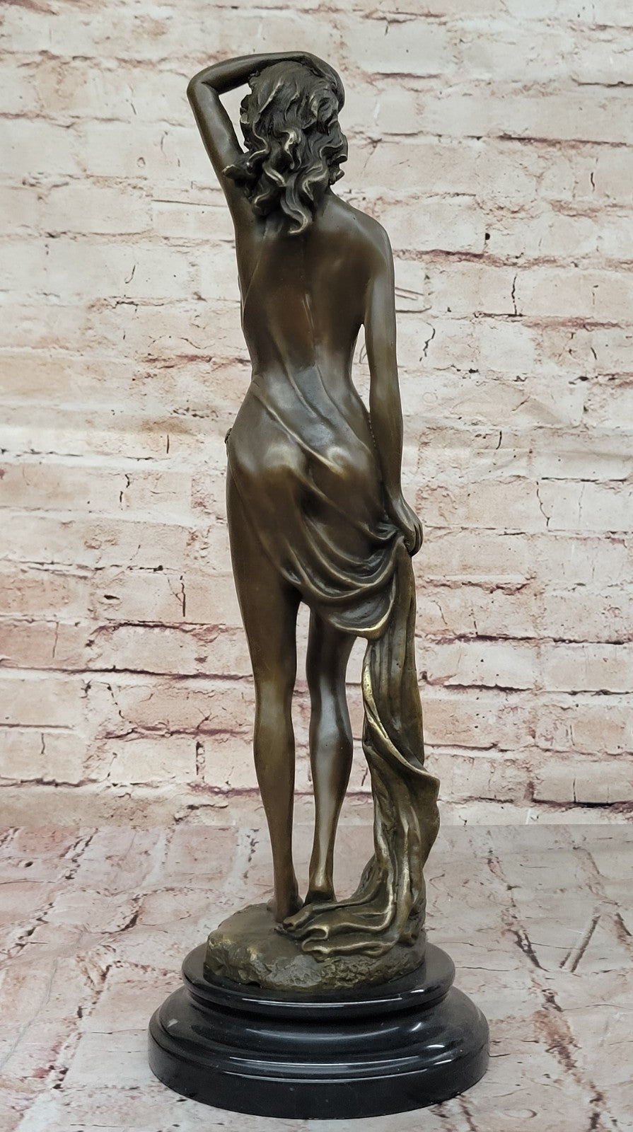 SEXY SEDUCTIVE NUDE GIRL BRONZE SCULPTURE SIGNED EROTIC HOT CAST EROTIC NAKED