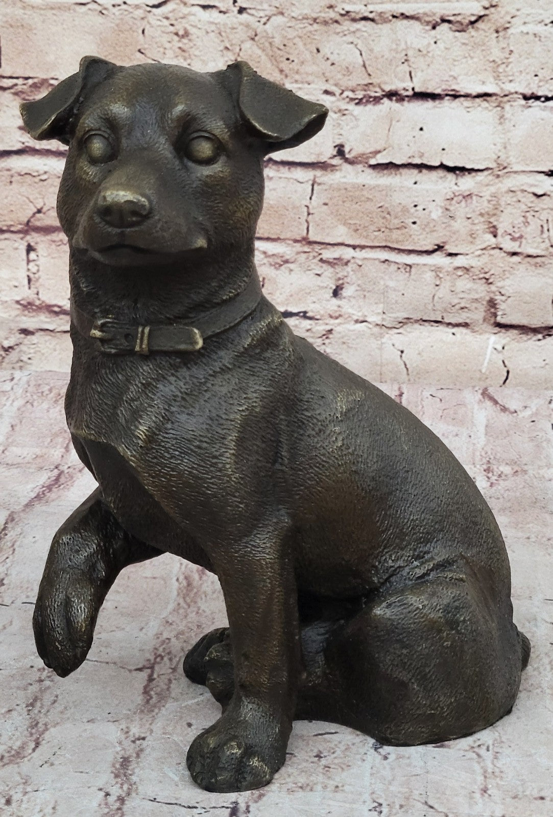 Adorable Labrador puppy Bronze Art Deco Sculpture Figurine Dog Statue Decor