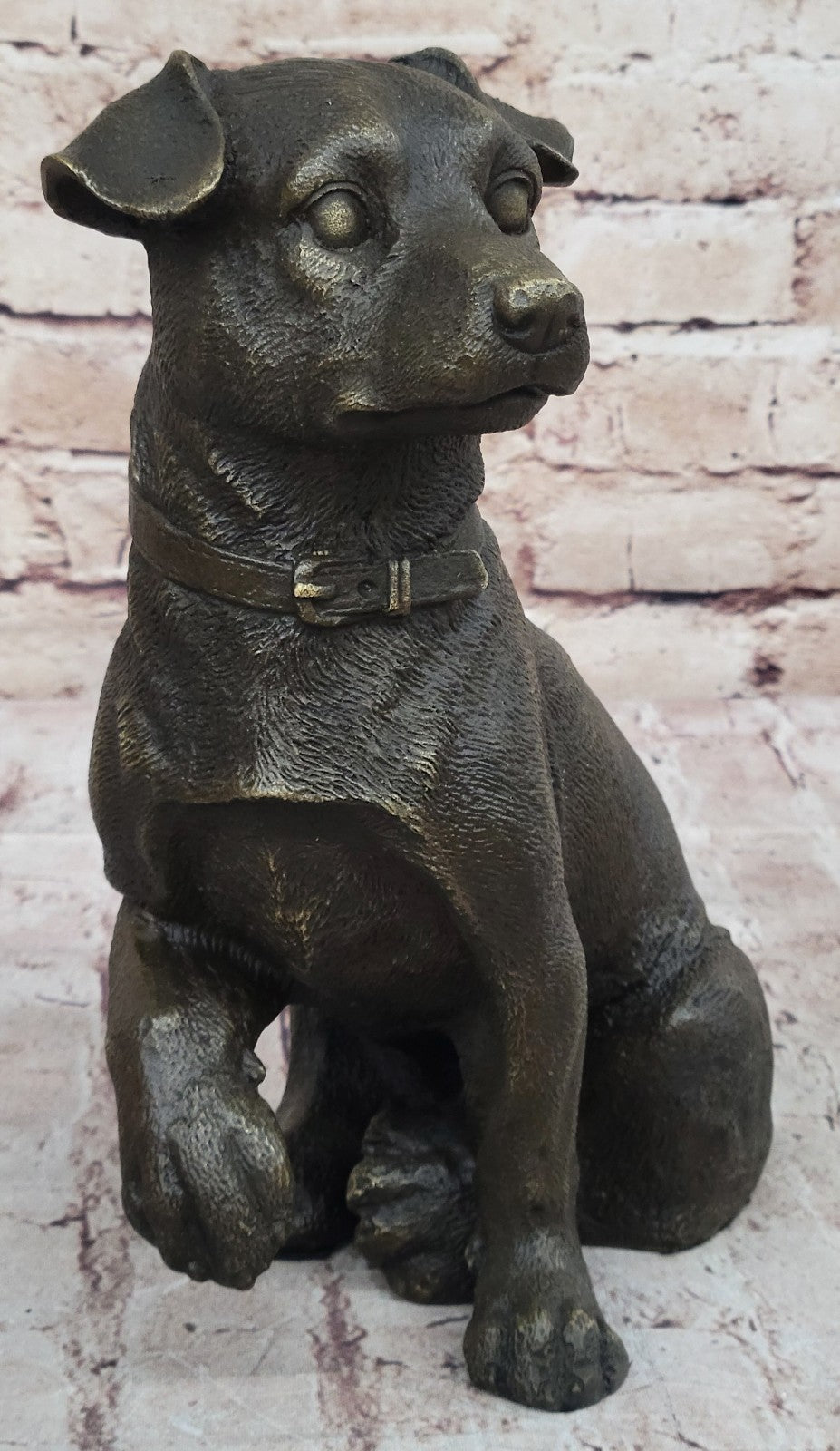 Adorable Labrador puppy Bronze Art Deco Sculpture Figurine Dog Statue Decor