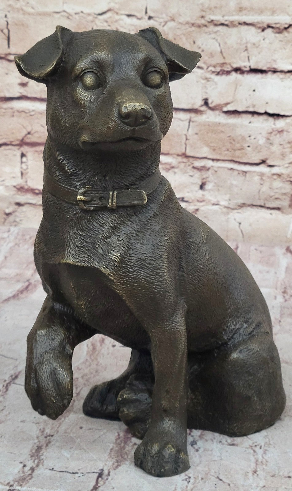 Adorable Labrador puppy Bronze Art Deco Sculpture Figurine Dog Statue Decor