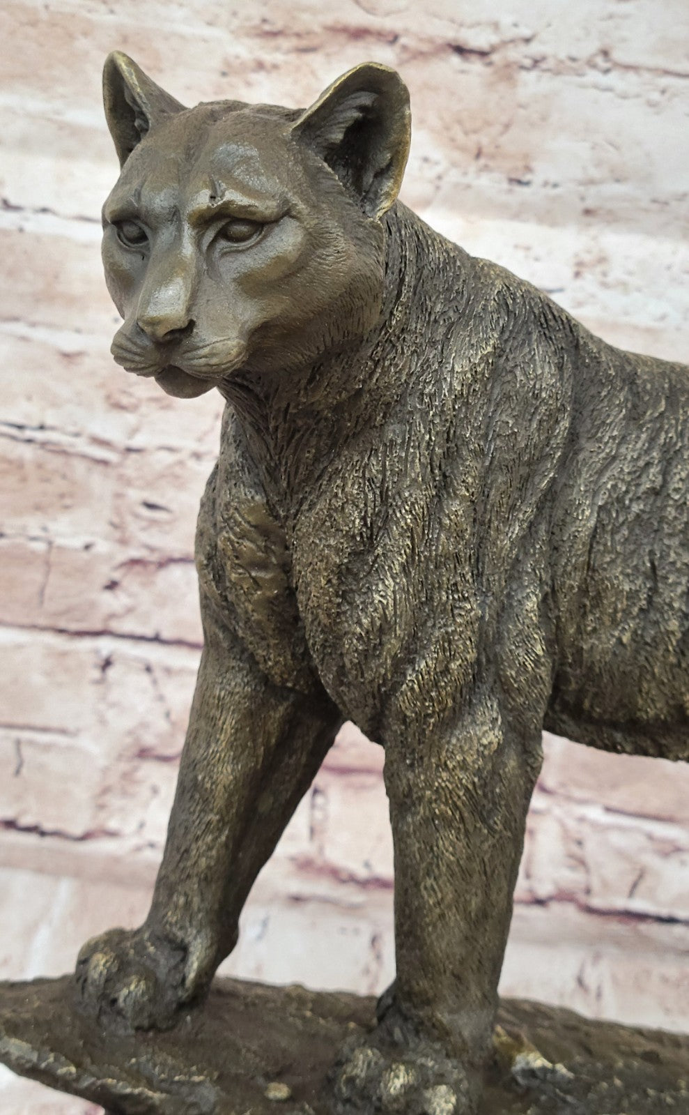 Jaguar Panther Leopard Cougar Big Cat Collector Artwork Bronze Statue Bugatti