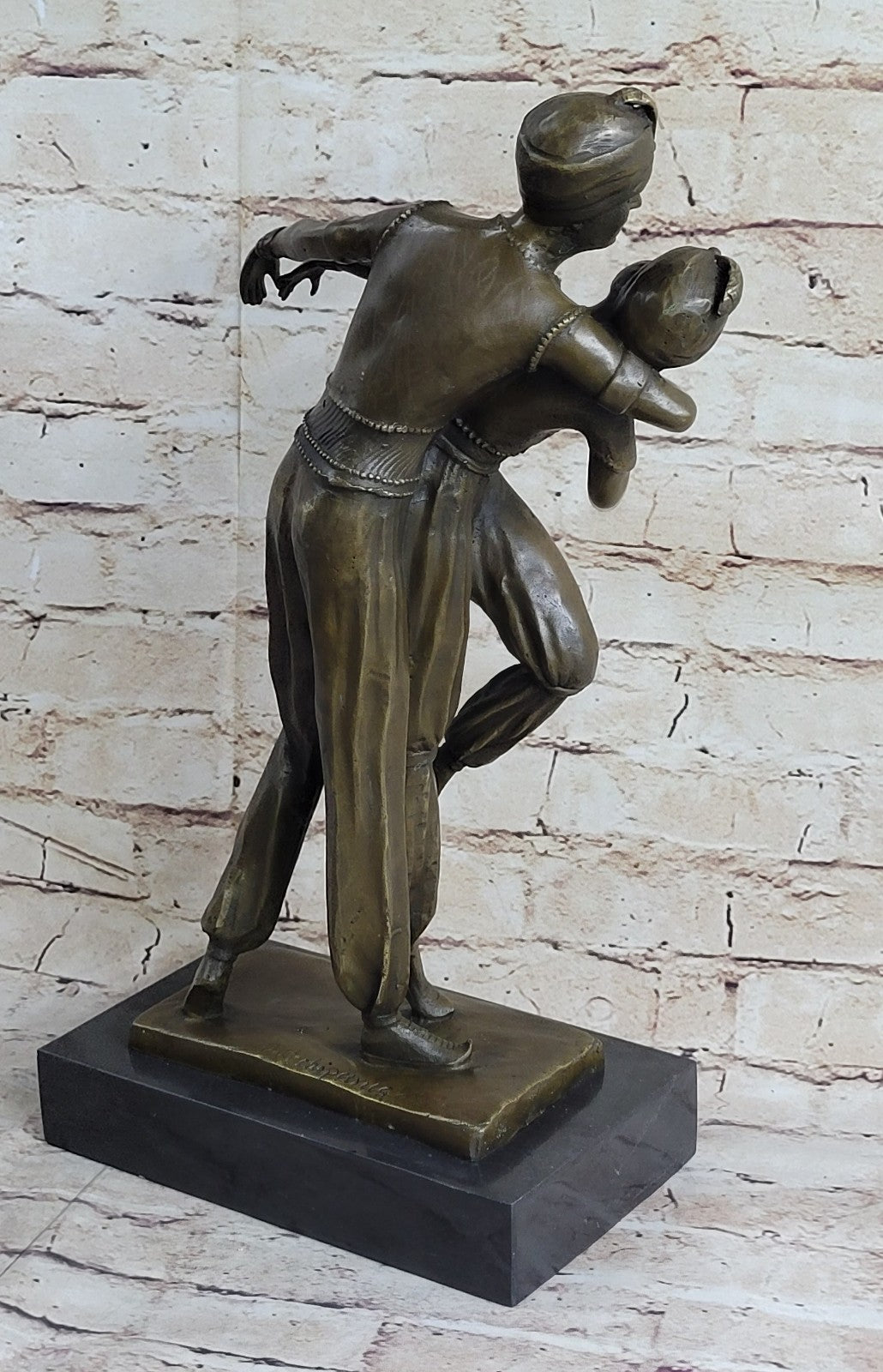 Signed: D.H.Chiparus Bronze Art Deco Dancer Statue `Arabian Night  the Dance`