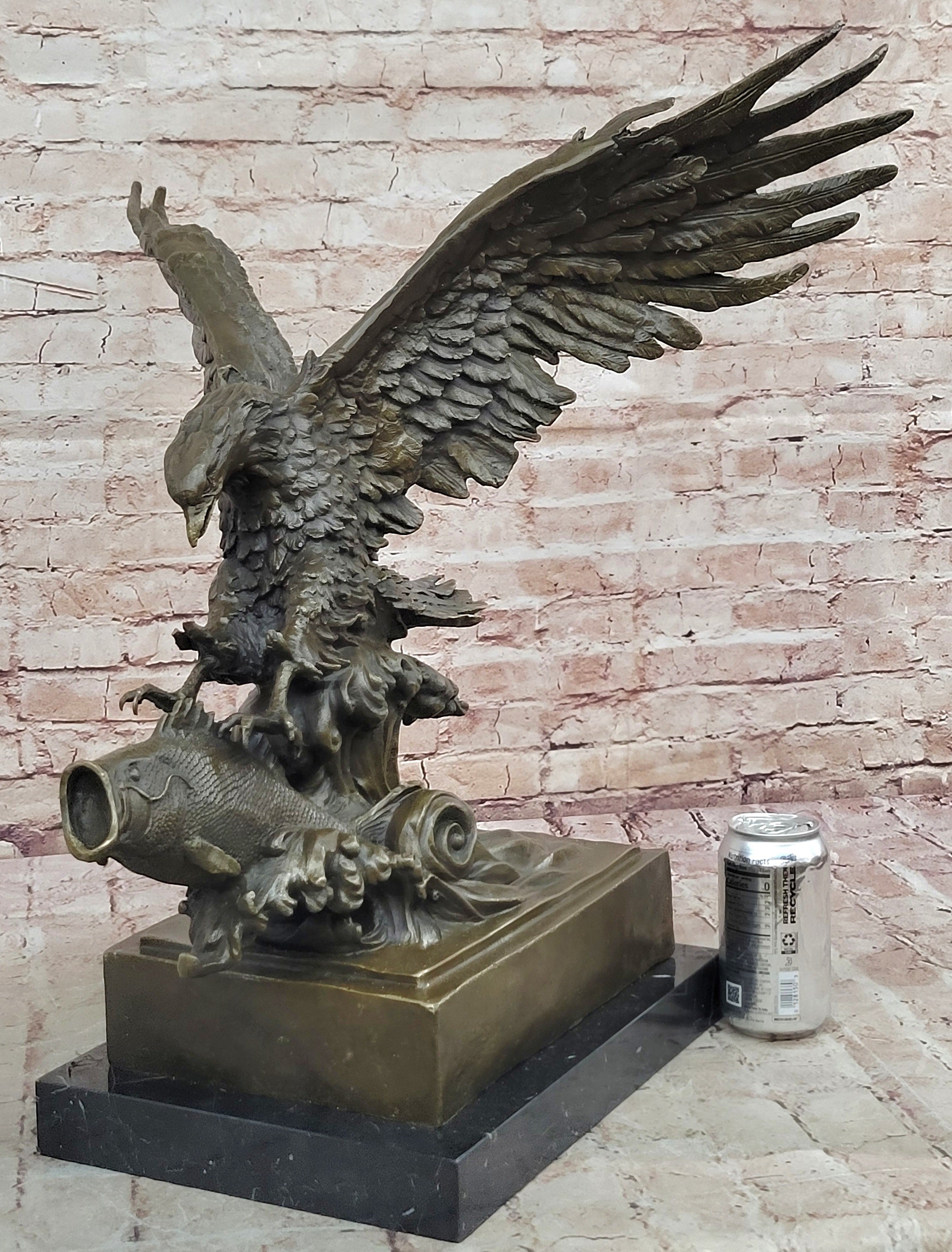 Incredible American Eagle Bronze Sculpture by Milo - Magnificent Wildlife Artwork with Stunning Detail