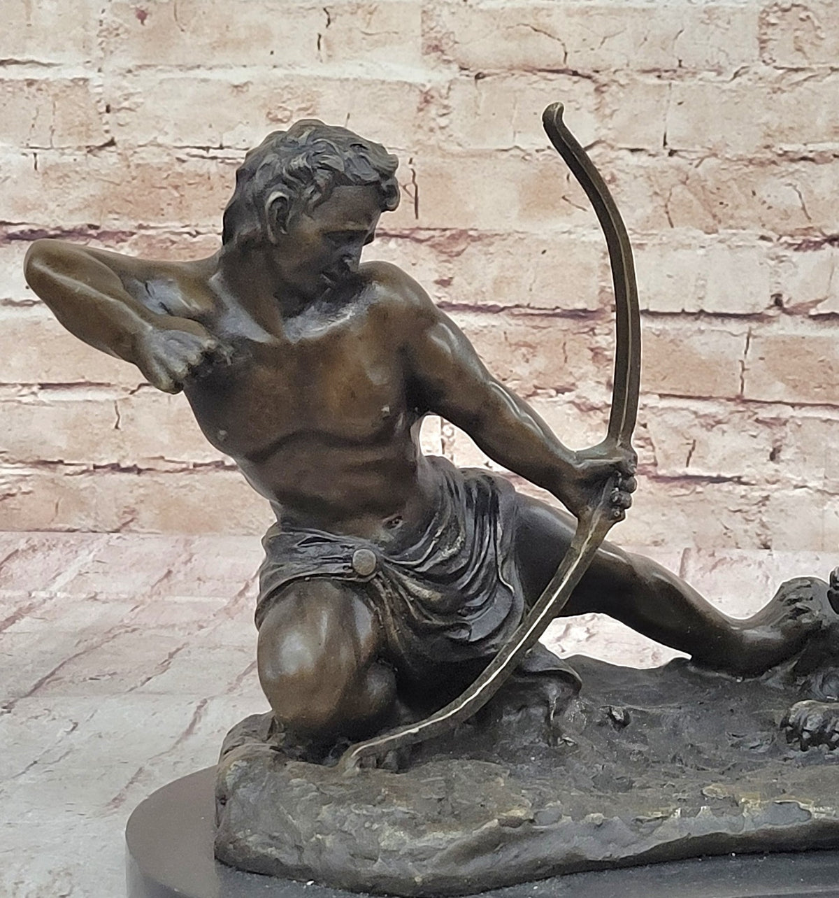 Man Bow Hercules Archer Greek Myth Deco Gift Bronze Sculpture Statue Figurine T