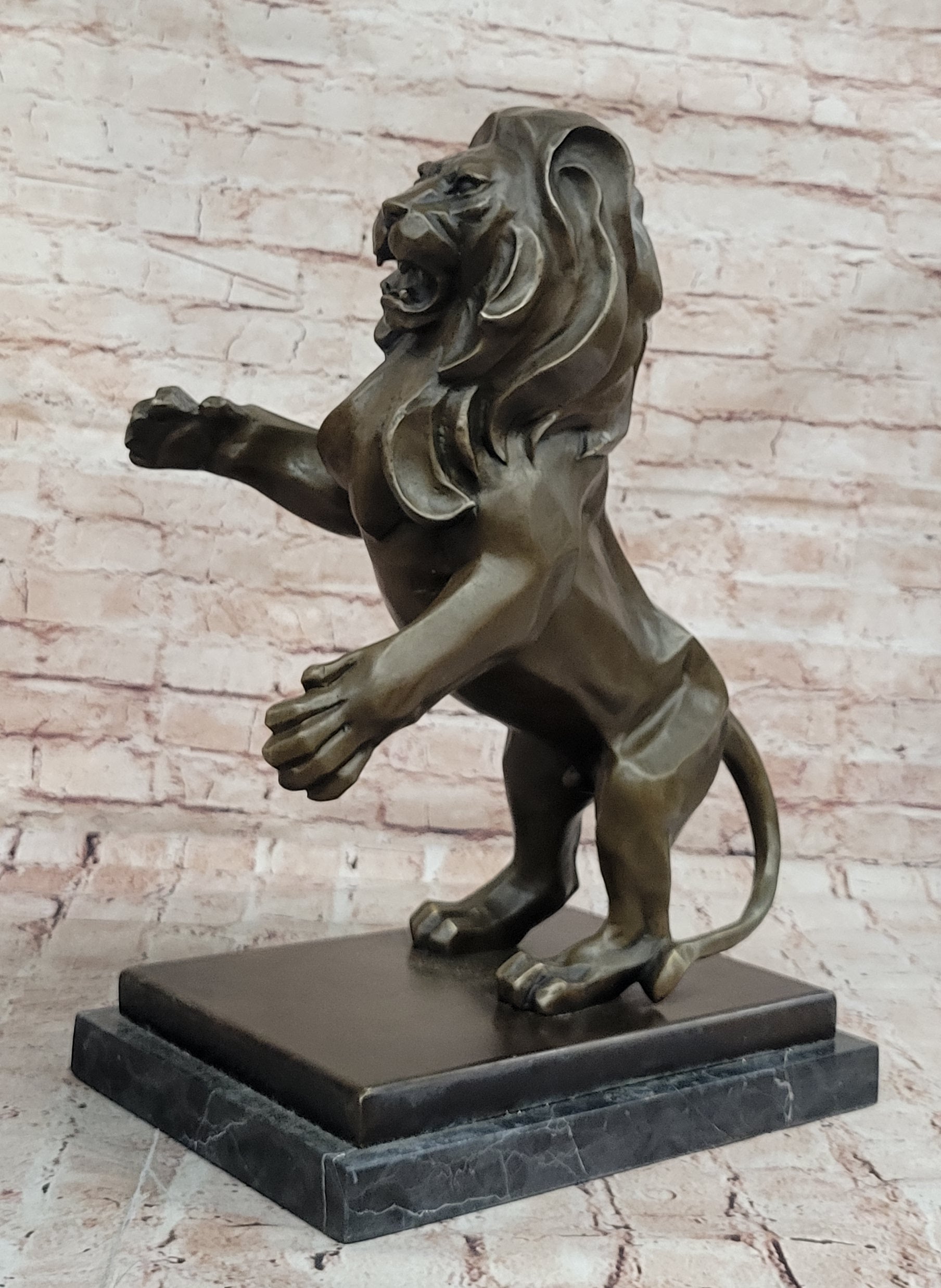Henry More Real Bronze Lion Collector Edition Collectible Sculpture Figurine