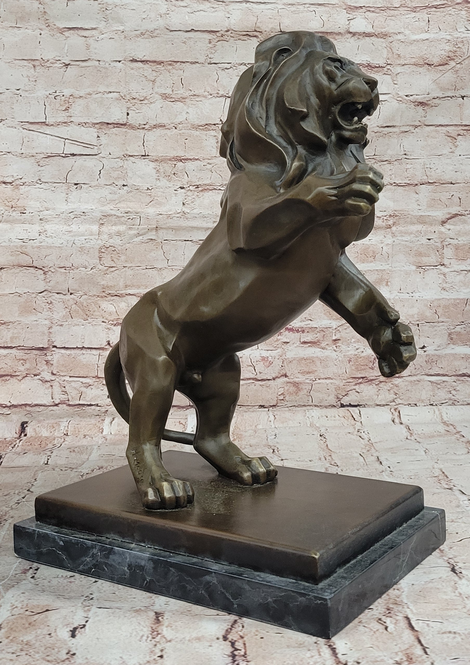 Henry More Real Bronze Lion Collector Edition Collectible Sculpture Figurine