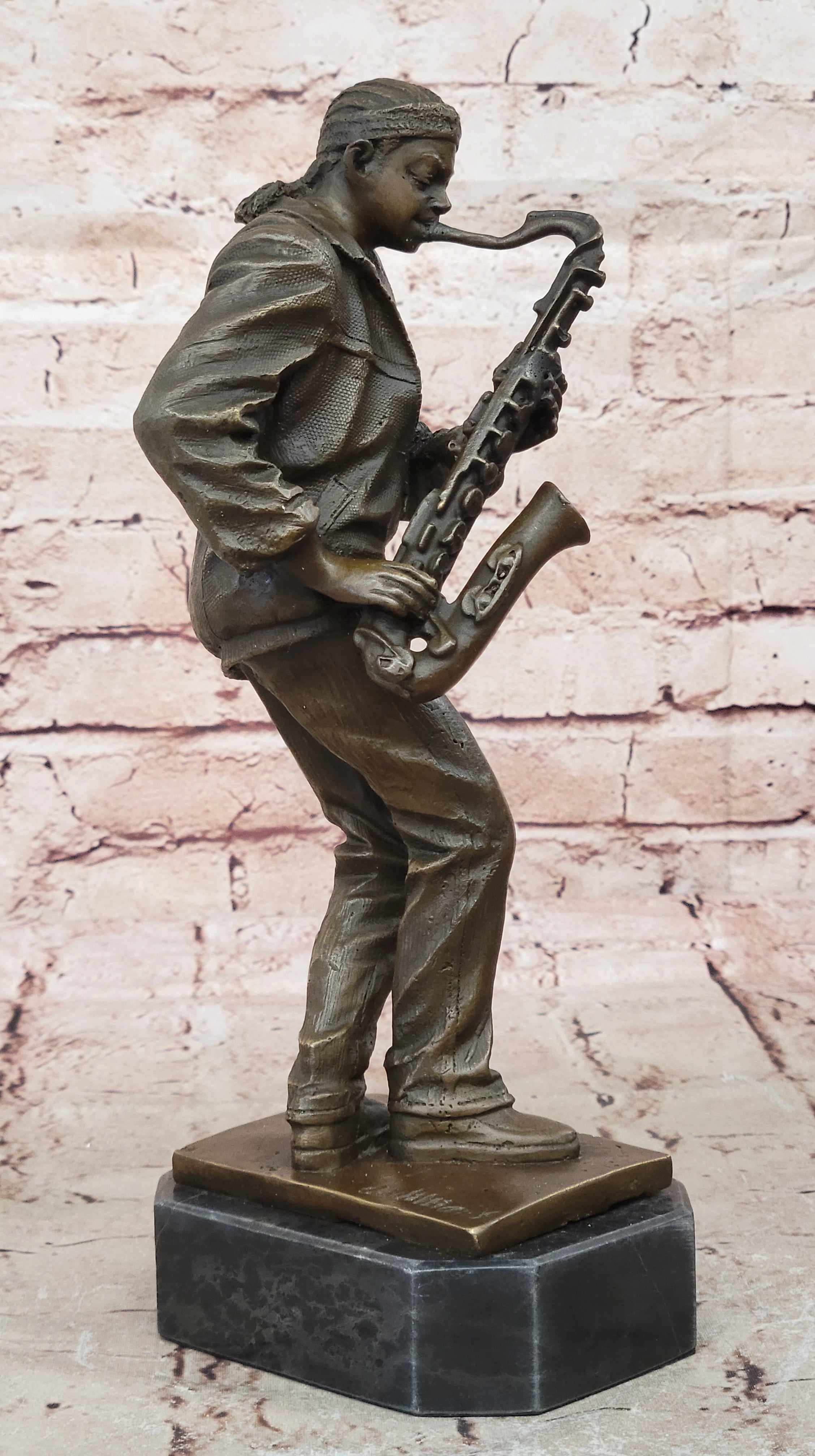 Bronze Sculpture Signed Original American artist Williams Home Office Decoration