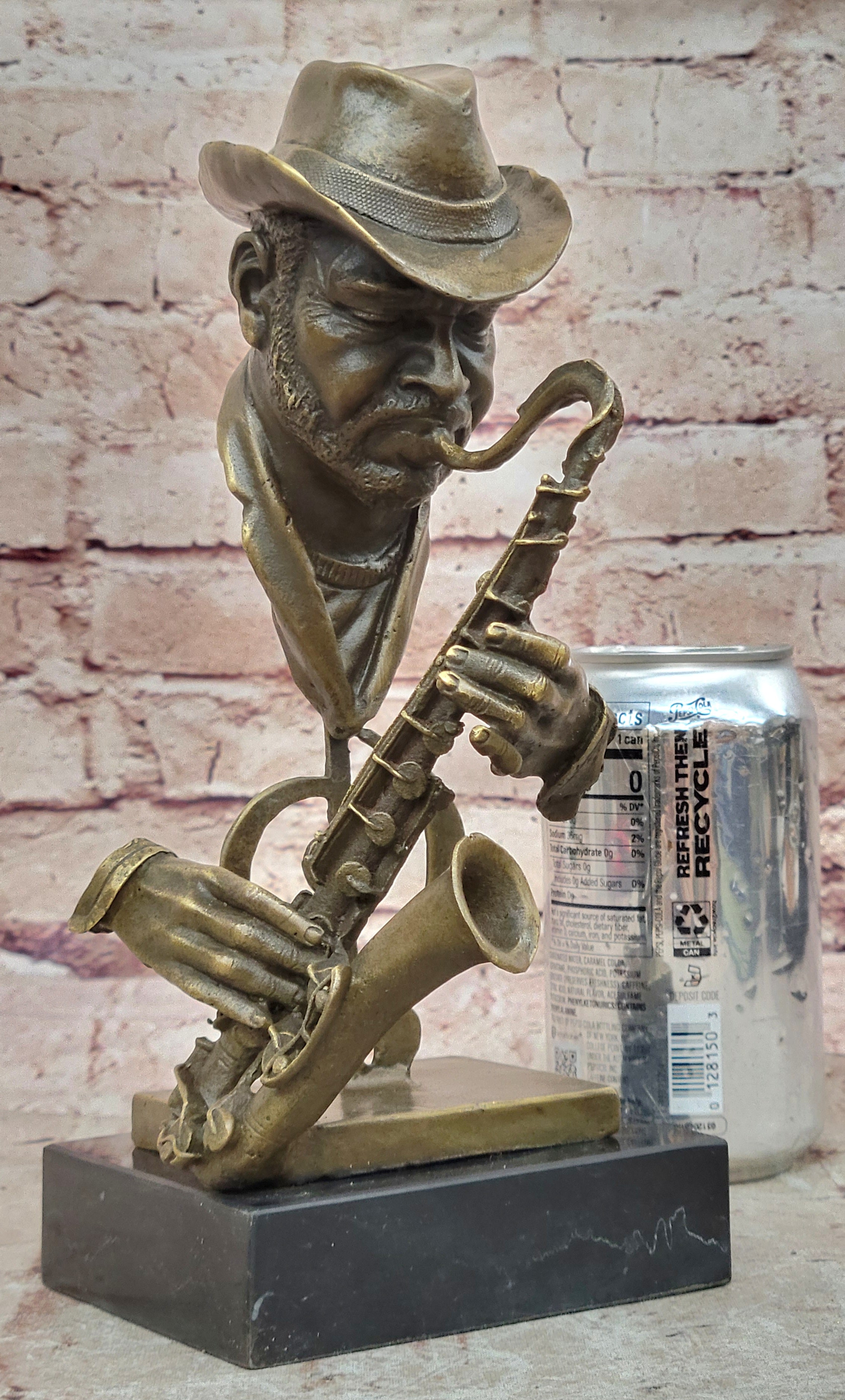 Bronze-metal-sculpture-Musician-Saxophone-Player-Hand-Made-by-Lost-Wax-Method