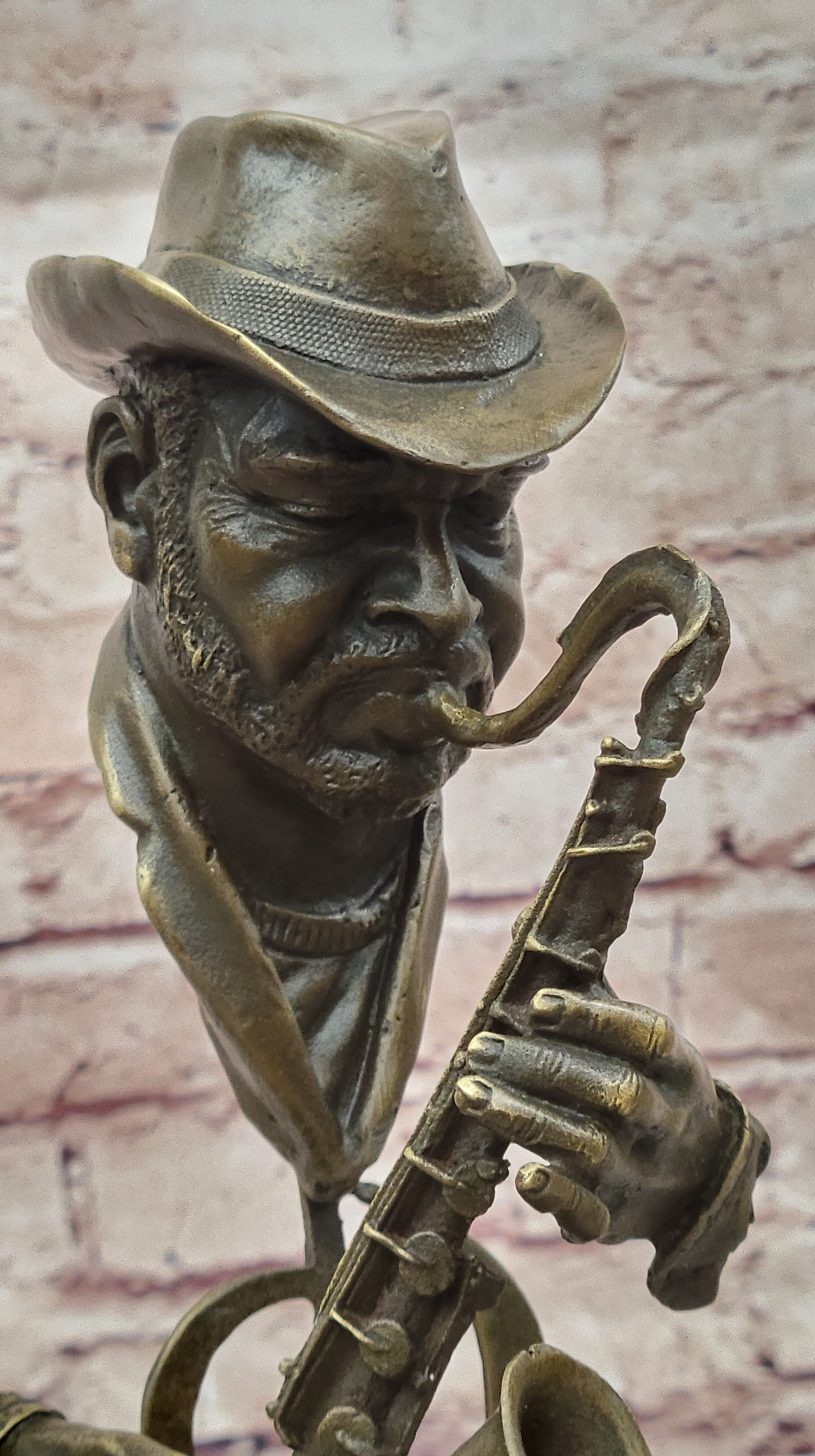 Bronze-metal-sculpture-Musician-Saxophone-Player-Hand-Made-by-Lost-Wax-Method