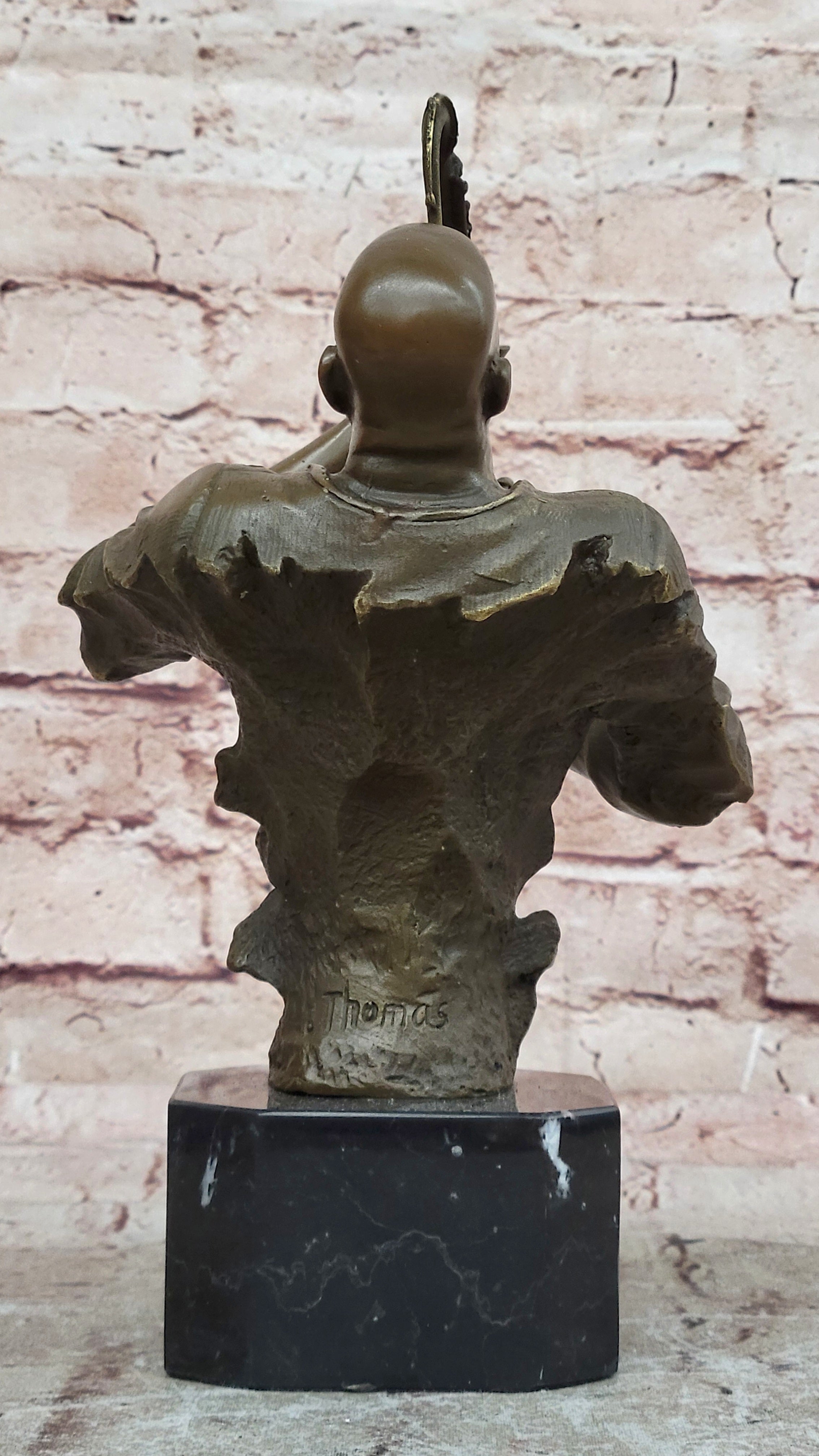 TRUMPET PLAYER Bronze Statuette JAZZ BAND Collection, 10", European Finery