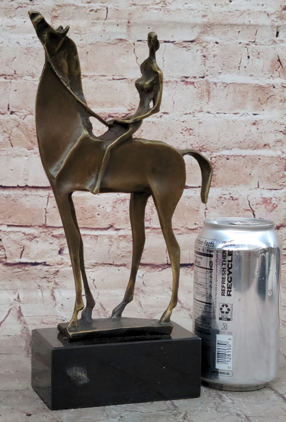 Abstract Animal Bronze Sculpture "Horse" Homage to Salvador Dali signed Figurine