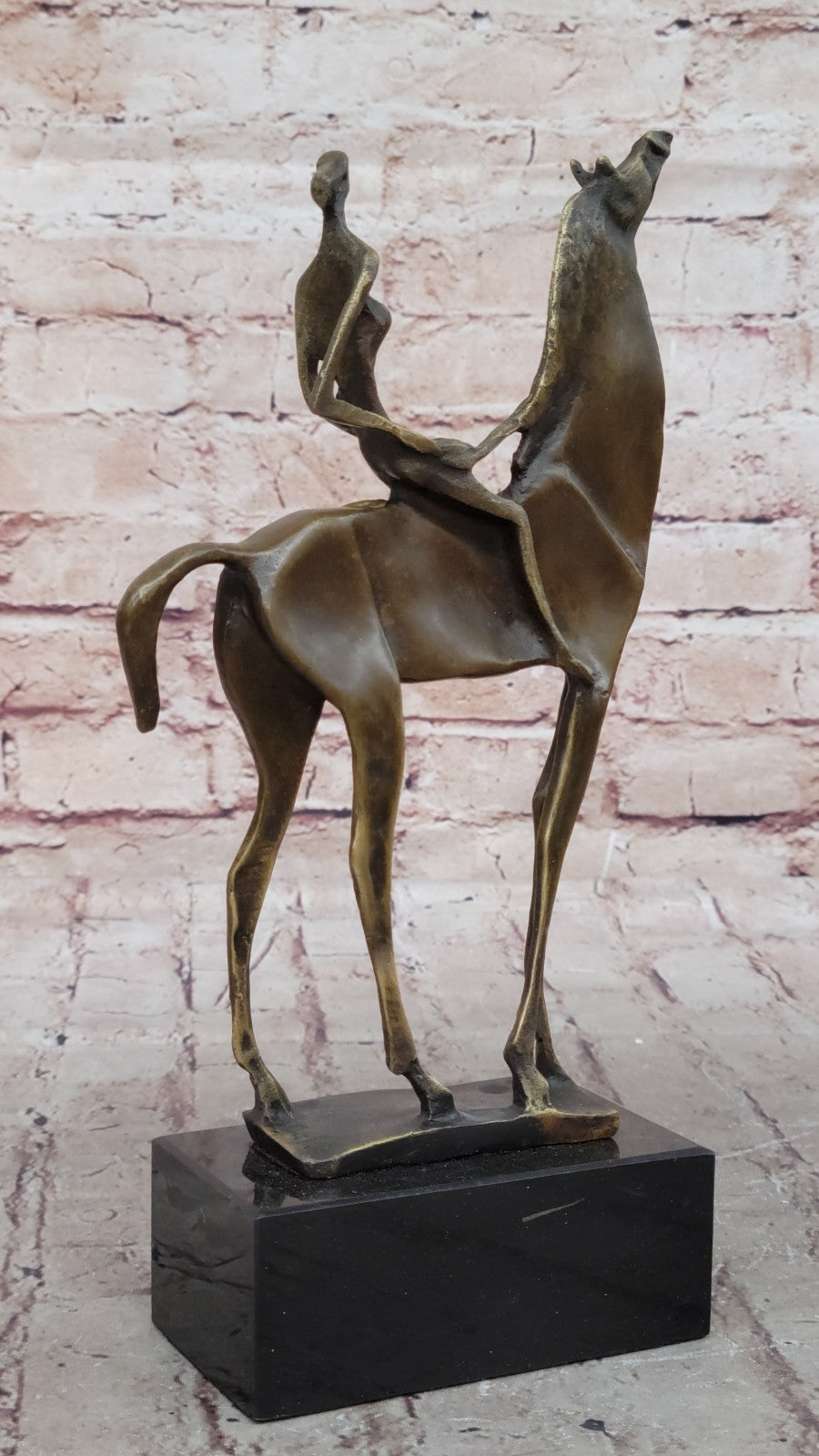 Abstract Animal Bronze Sculpture "Horse" Homage to Salvador Dali signed Figurine
