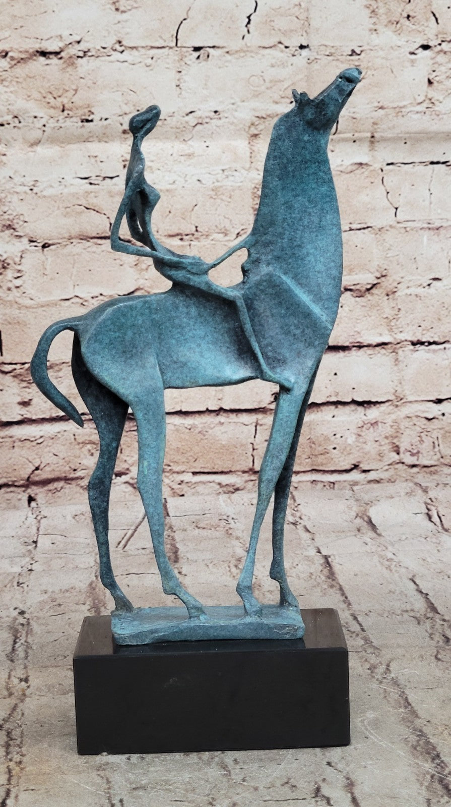 Collectible Modern Art Bronze Sculpture Woman on Horse by Salvador Dali Sale