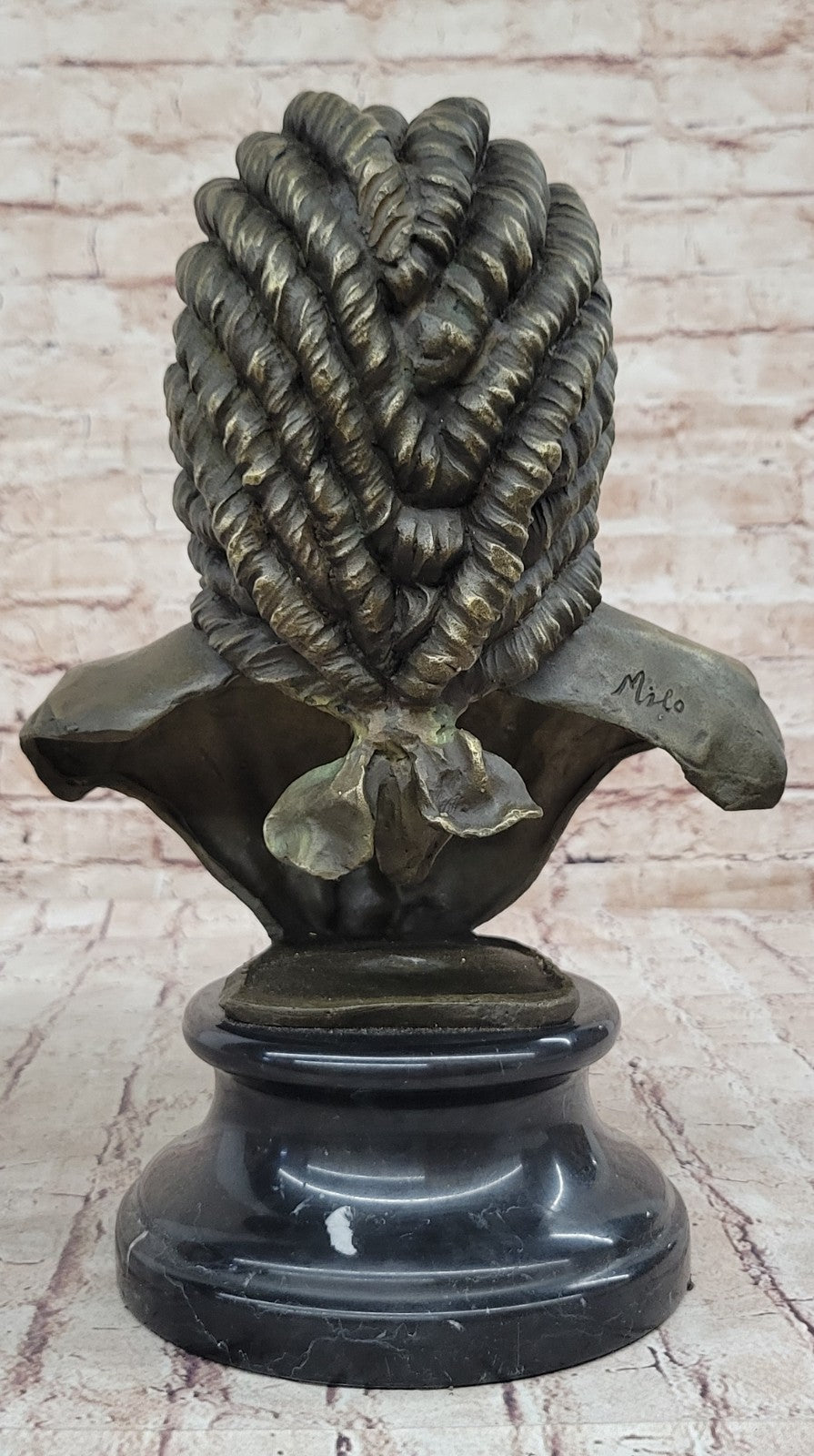 Handcrafted 100% Real Bronze Bust Johann Sebastian Bach Hot Cast Figurine Figure