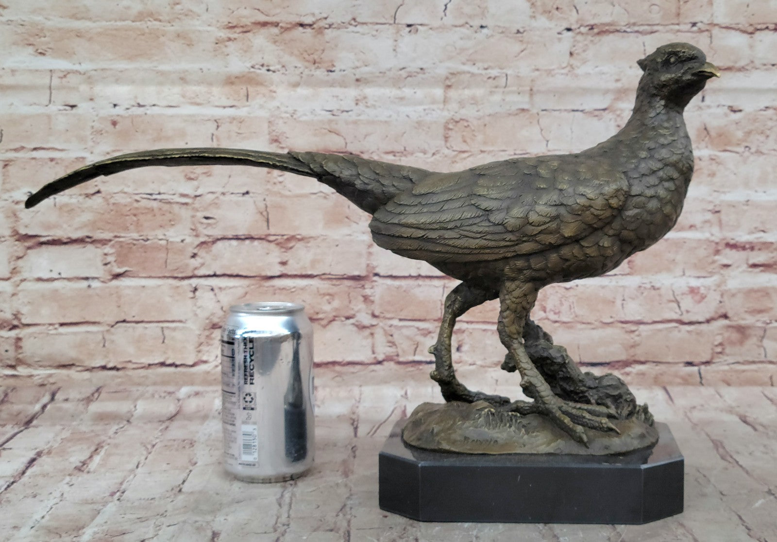 Bronze Pheasant Signed Barye (large) Life Size Collector Edition Pheasant Sale