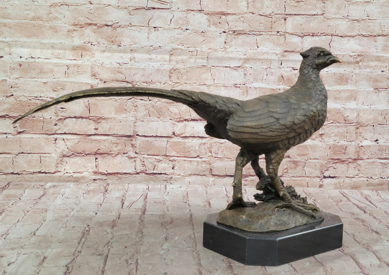 Bronze Pheasant Signed Barye (large) Life Size Collector Edition Pheasant Sale