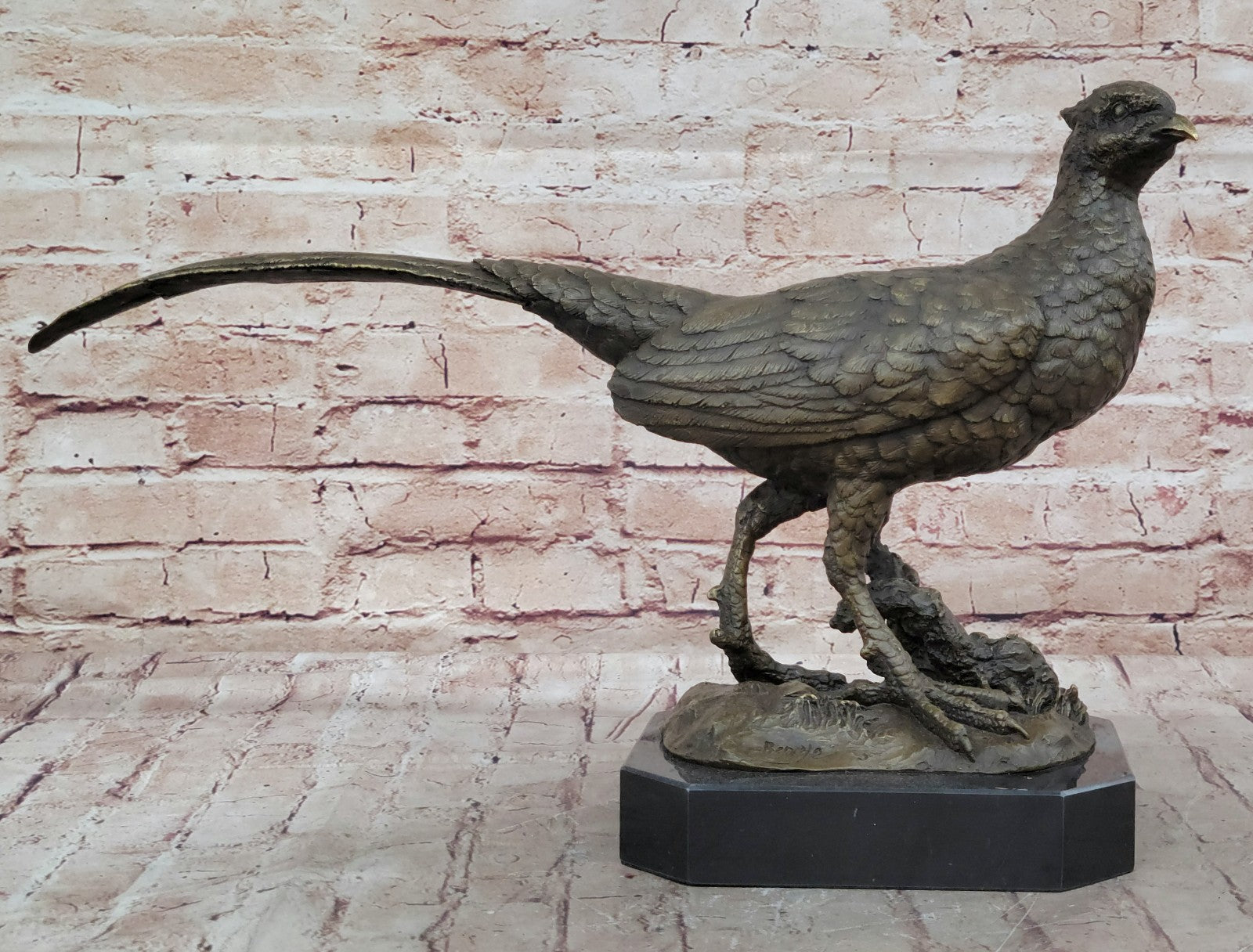 Bronze Pheasant Signed Barye (large) Life Size Collector Edition Pheasant Sale