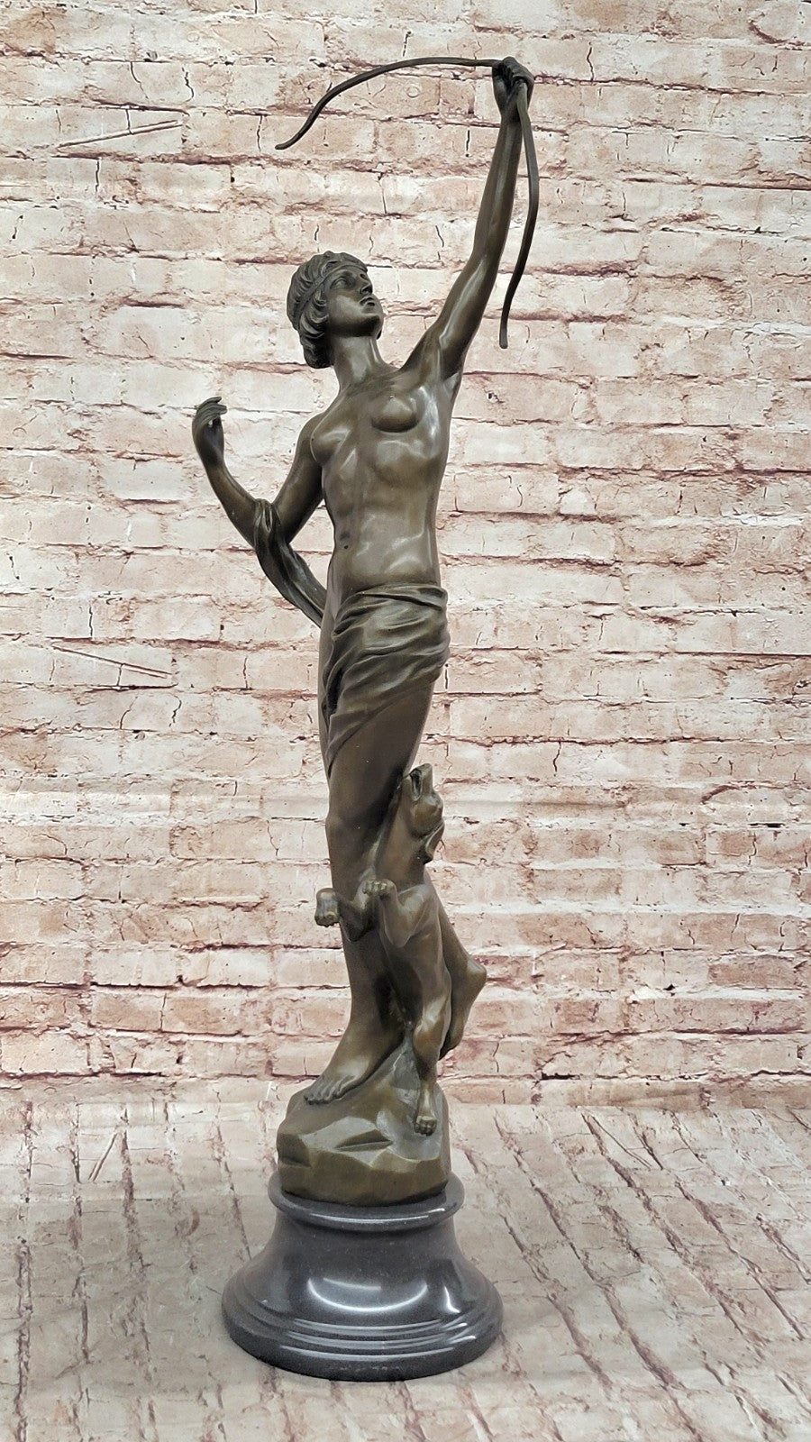 Nude Tall Diane the Hunter Mythical Greek Mythology Classic Artwork Bronze Statue