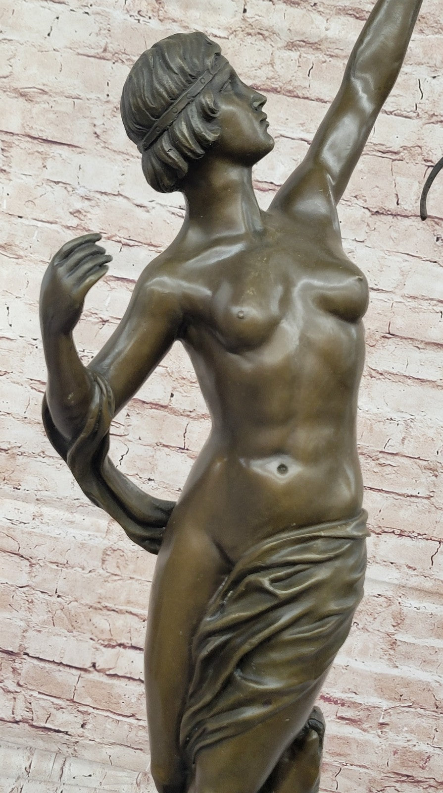 Nude Tall Diane the Hunter Mythical Greek Mythology Classic Artwork Bronze Statue