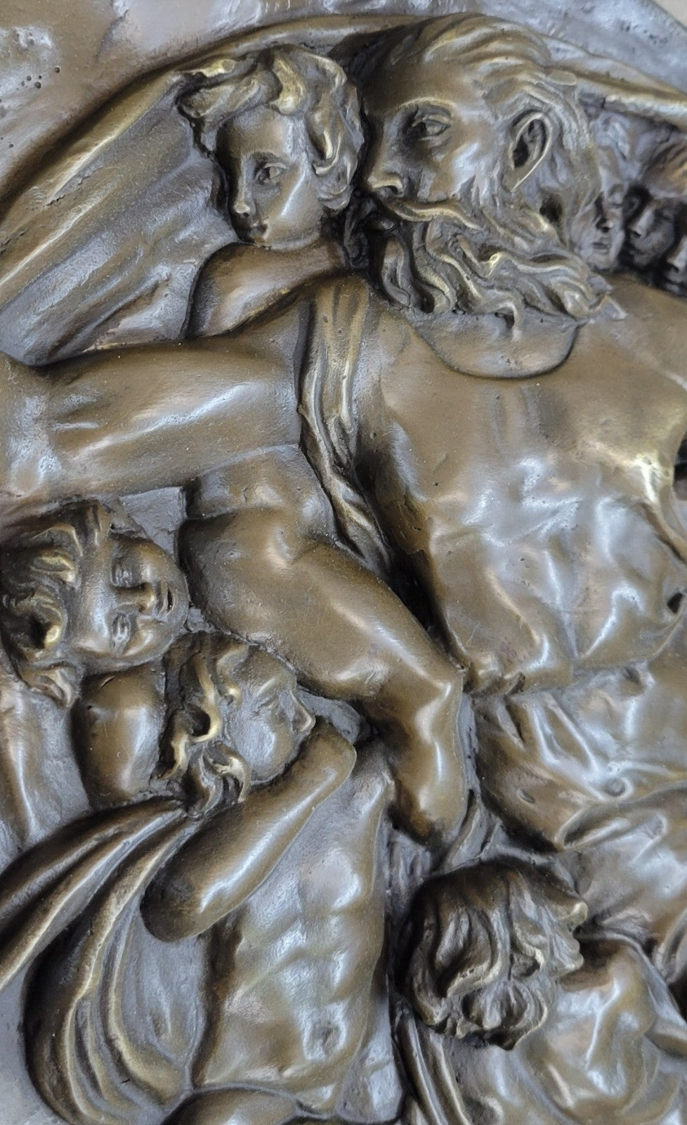 100% Real Bronze Touch by Michelangelo Bronze Masterpiece Sculpture Statue