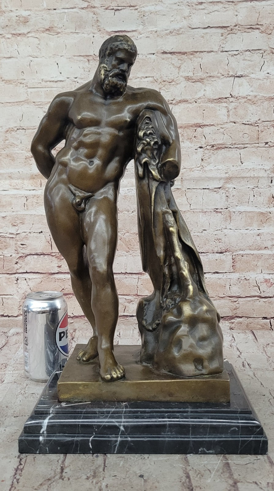 Glycon Signed Bronze Statue Farnese Hercules Greek Mythology Collector Edition