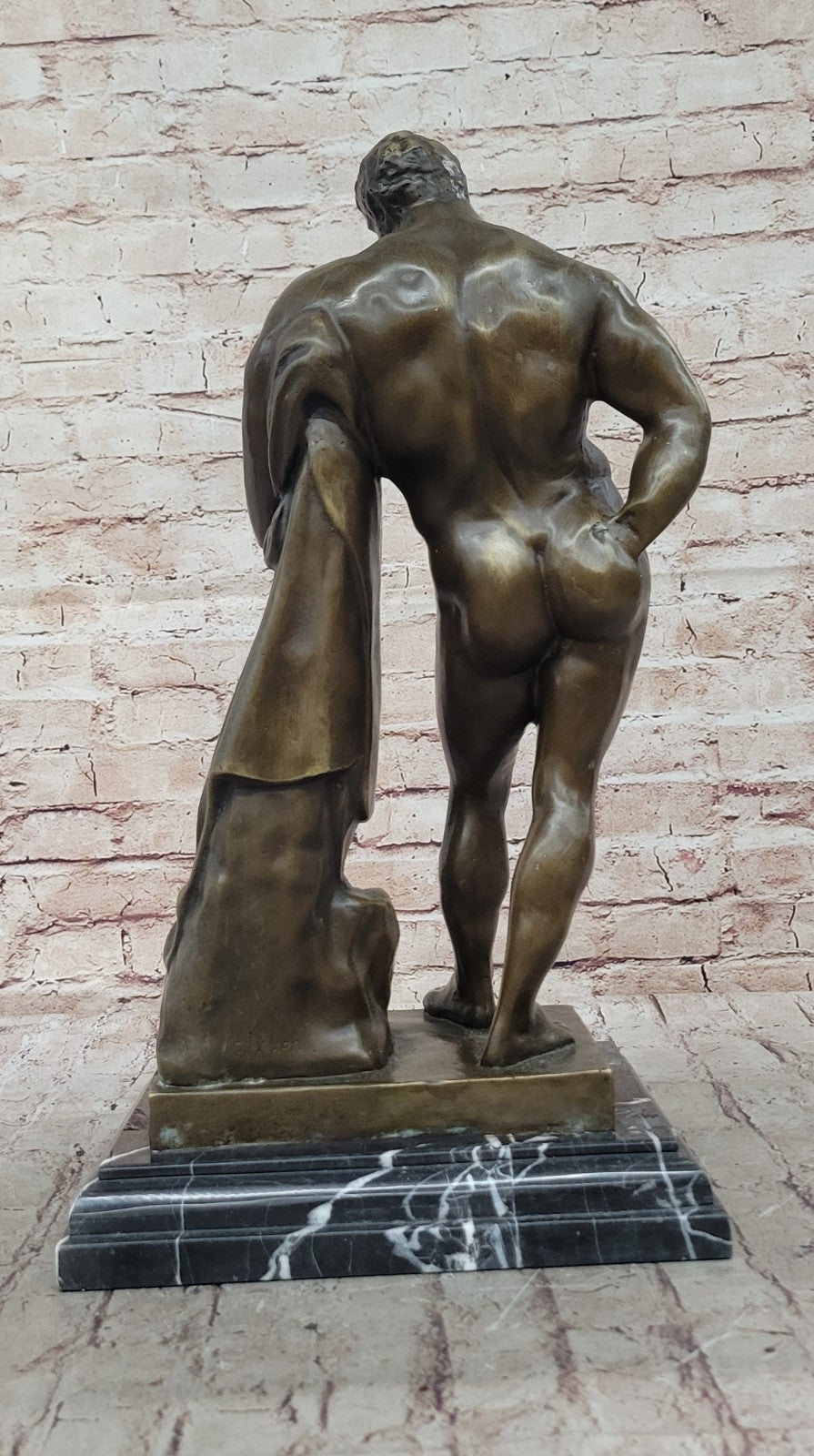 Glycon Signed Bronze Statue Farnese Hercules Greek Mythology Collector Edition
