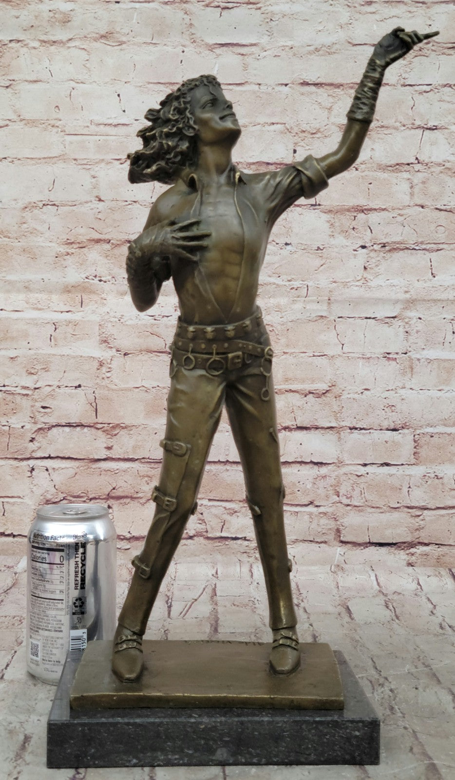 King Of Pop Dancer Popular Performance solid Bronze Copper Fine Art Statue gift