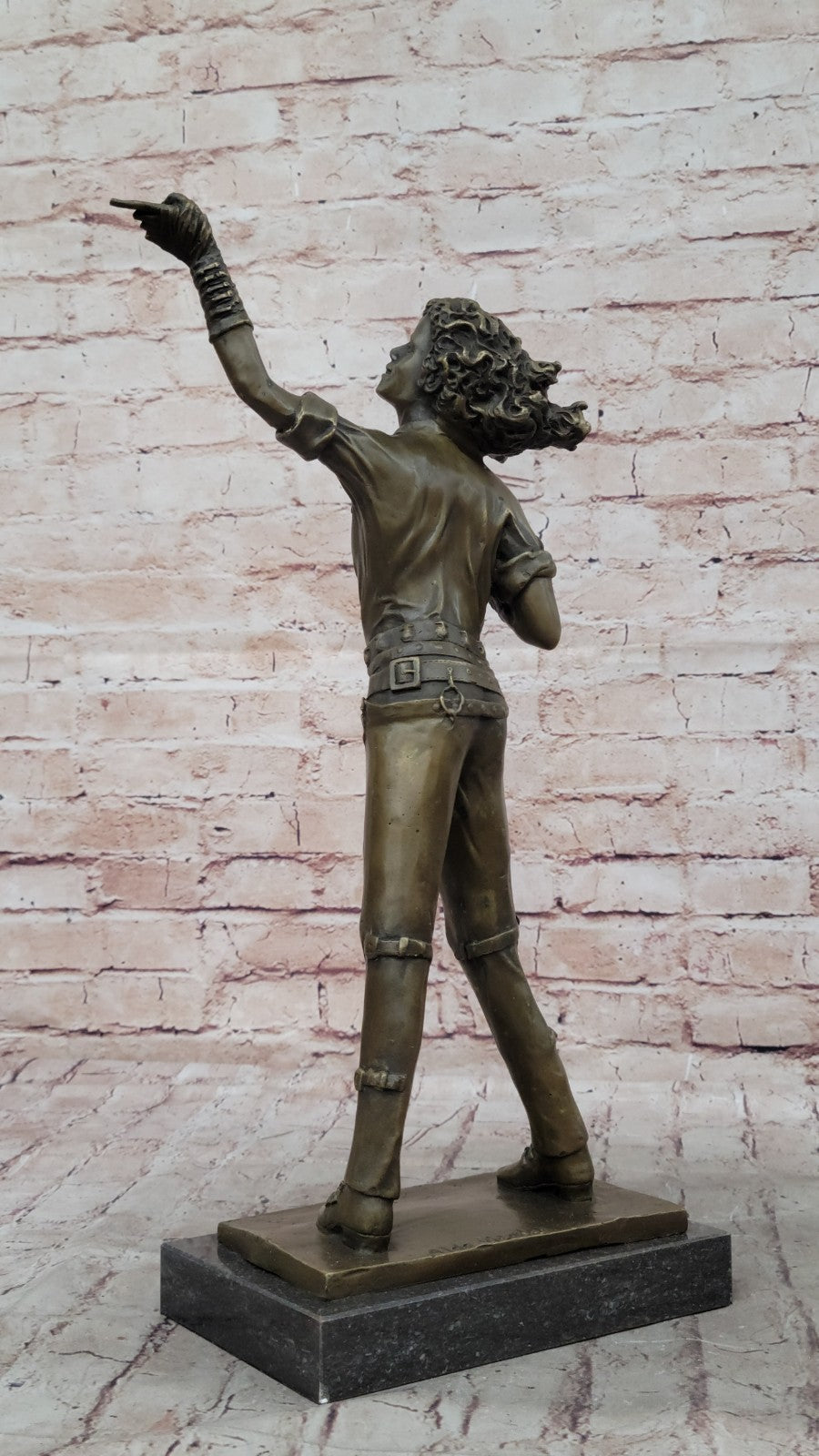 King Of Pop Dancer Popular Performance solid Bronze Copper Fine Art Statue gift