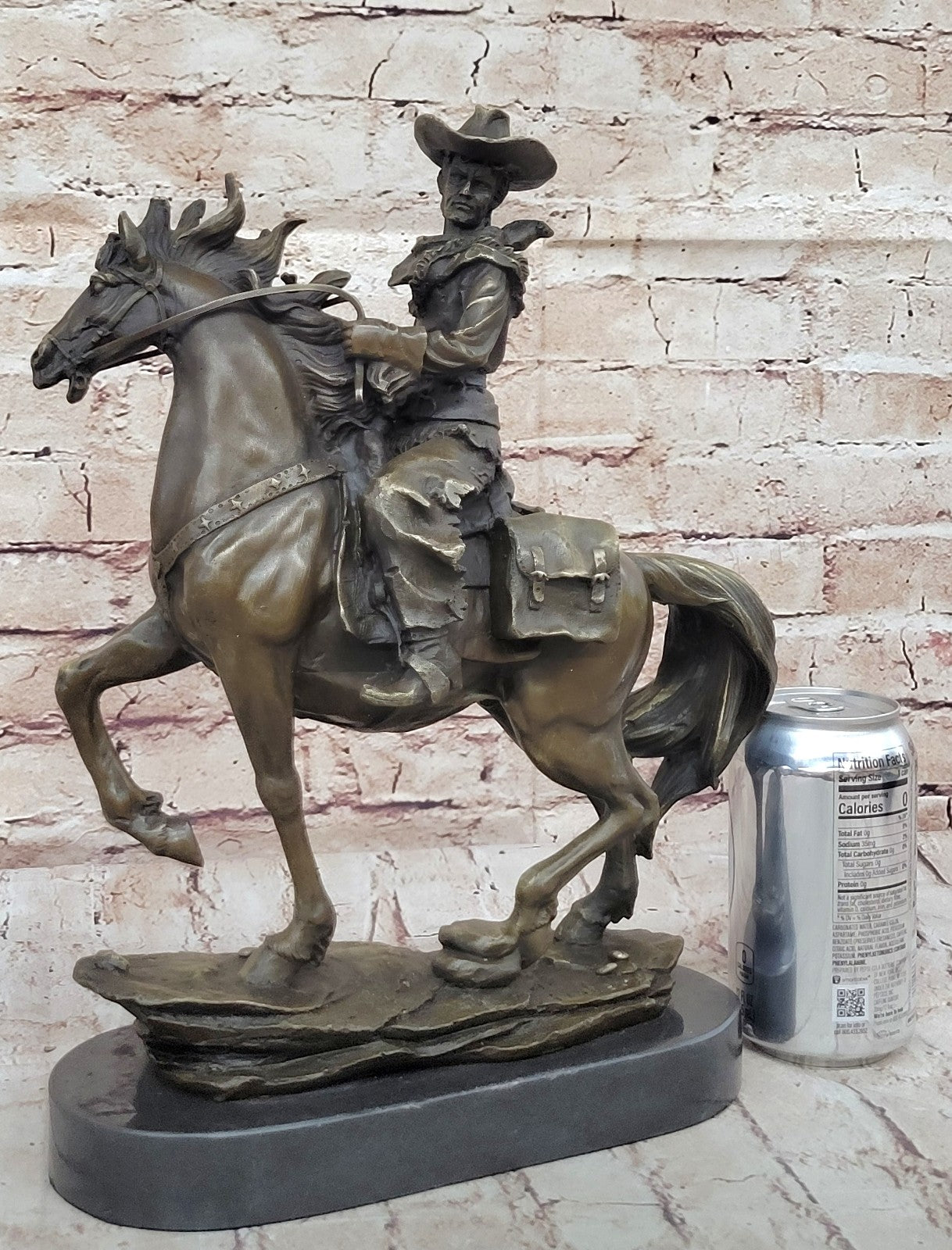 Handcrafted bronze sculpture SALE Dec Ranch Marble Horse Cowboy Western Country