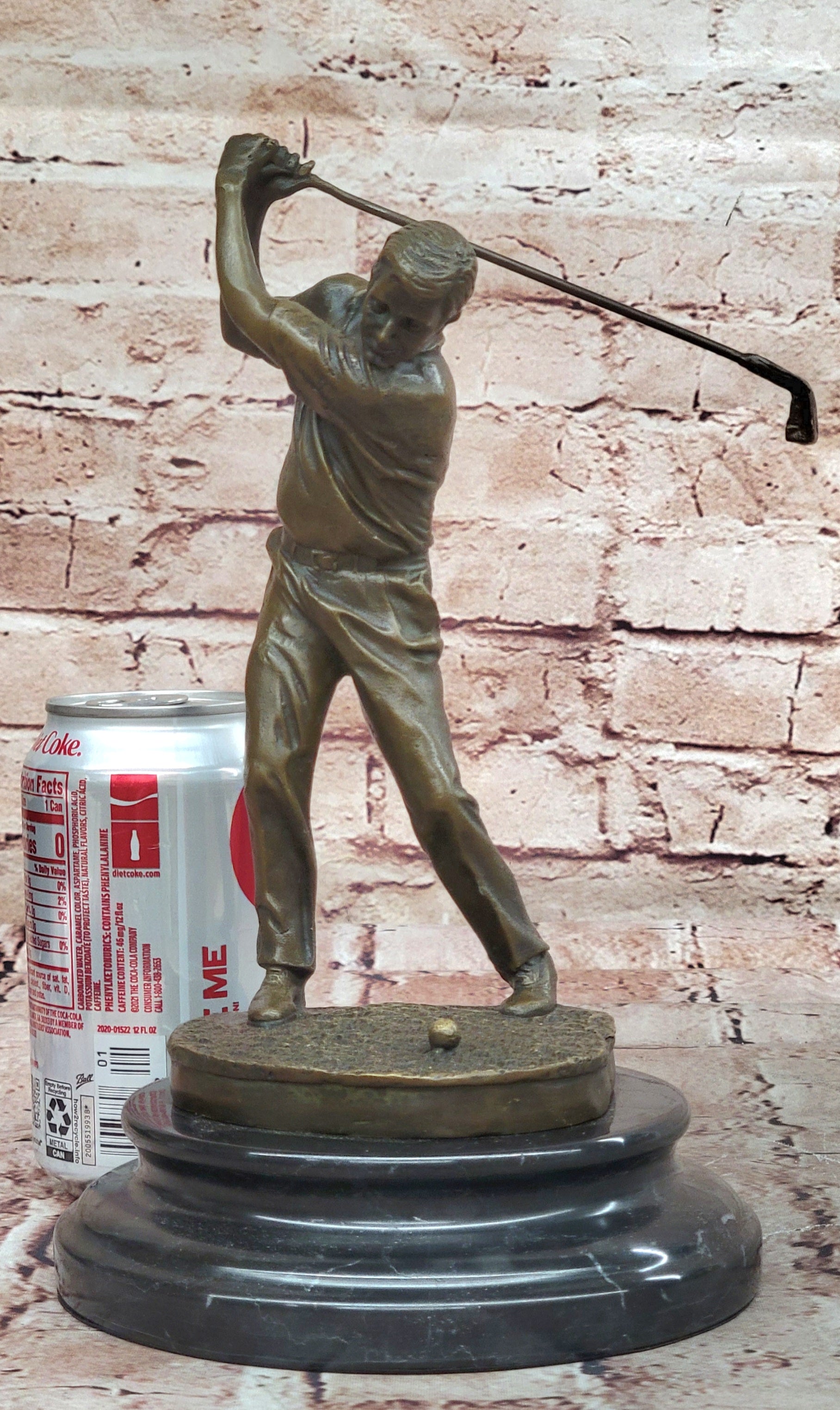 Ben Hogan Male Golfer Golf Club Collector Masters Champion Bronze Marble Statue
