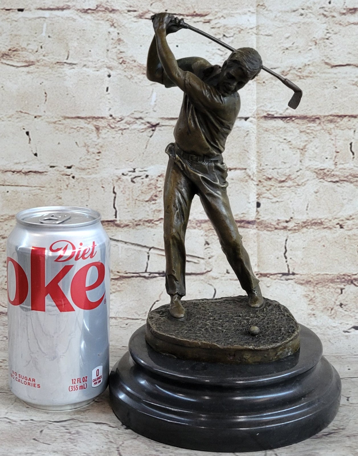Ben Hogan Male Golfer Golf Club Collector Masters Champion Bronze Marble Statue