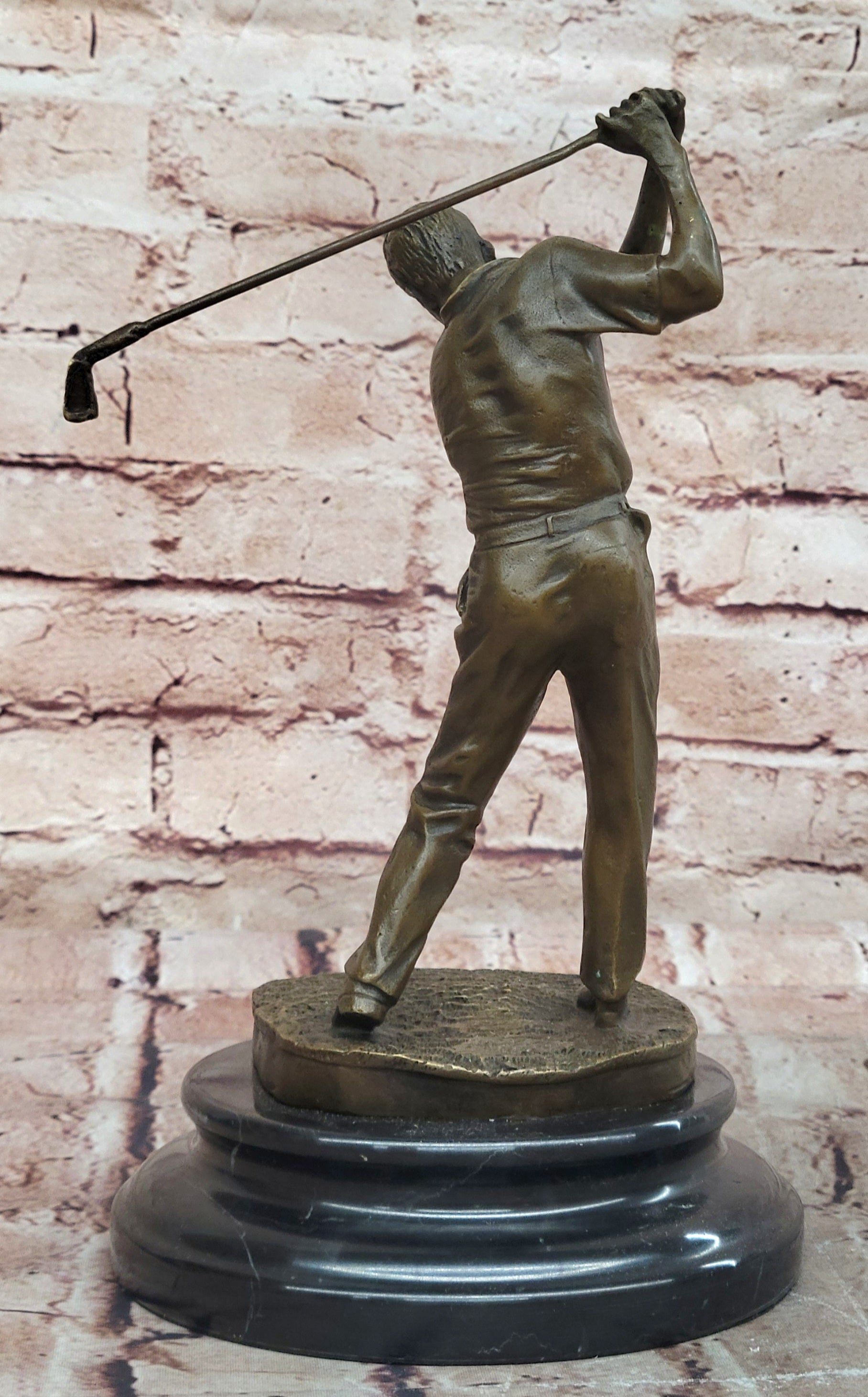 Ben Hogan Male Golfer Golf Club Collector Masters Champion Bronze Marble Statue
