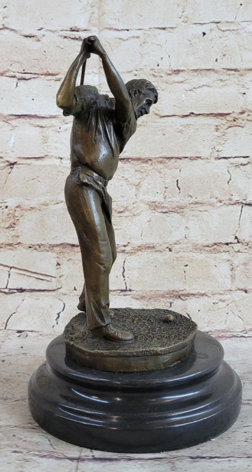 Ben Hogan Male Golfer Golf Club Collector Masters Champion Bronze Marble Statue