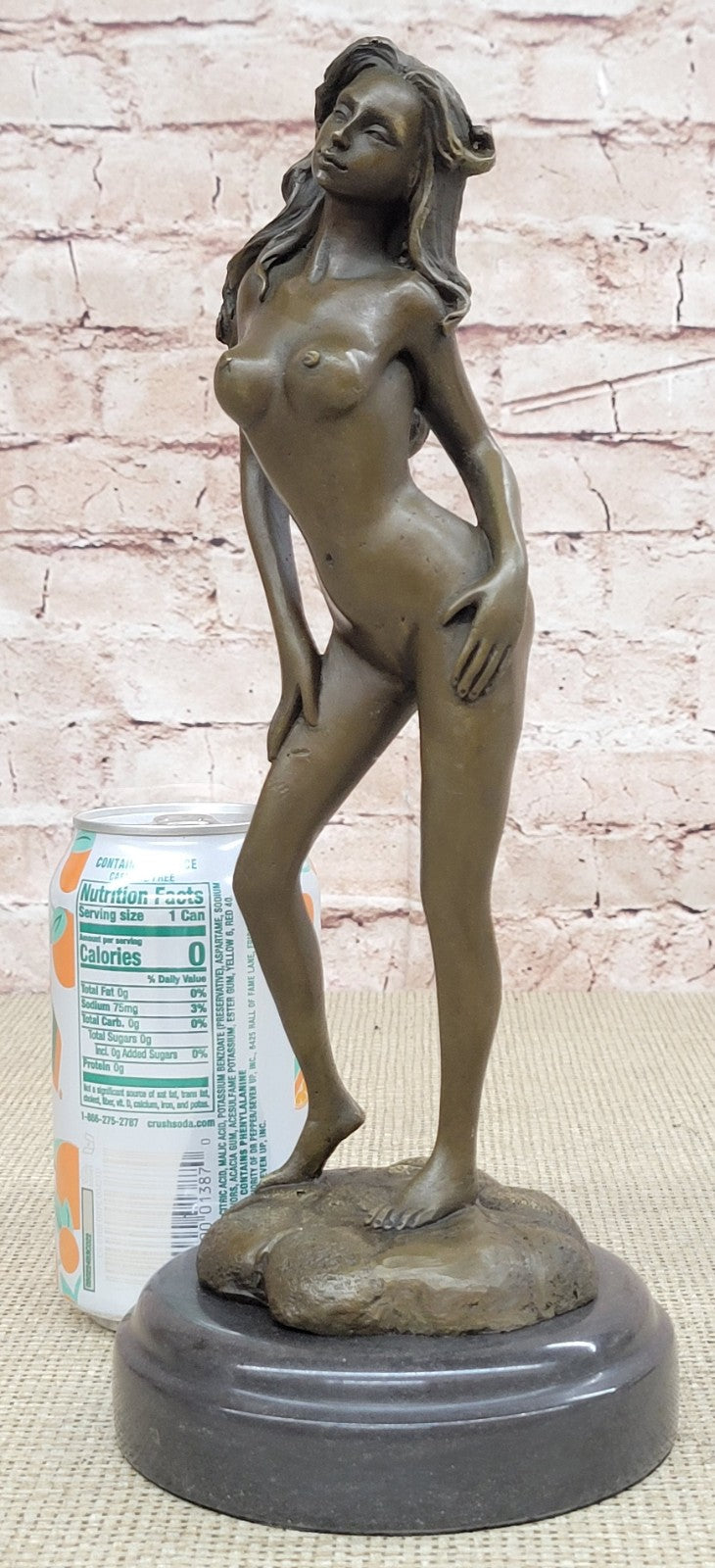 Handcrafted bronze sculpture SALE Provocative A W/ Walking Woman Erotic Nude