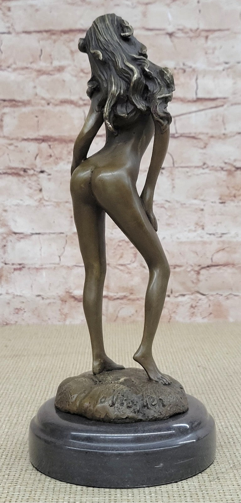 Handcrafted bronze sculpture SALE Provocative A W/ Walking Woman Erotic Nude