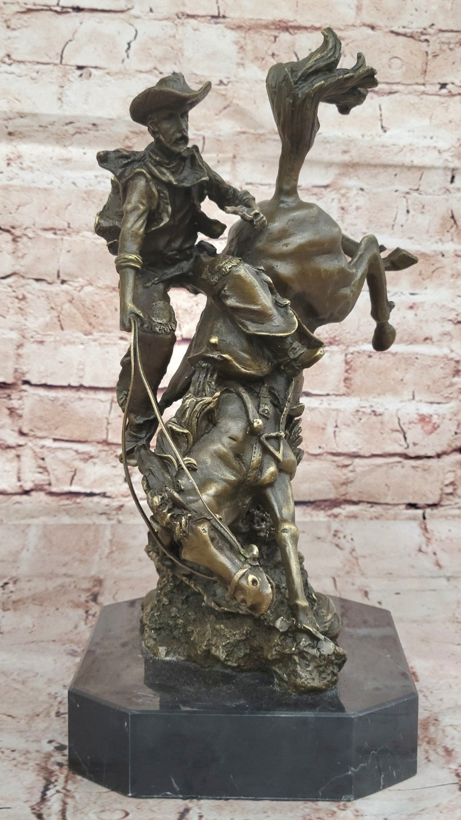 Remington Outlaw Wild West Bronze Marble Sculpture Statue Figurine Hot Cast