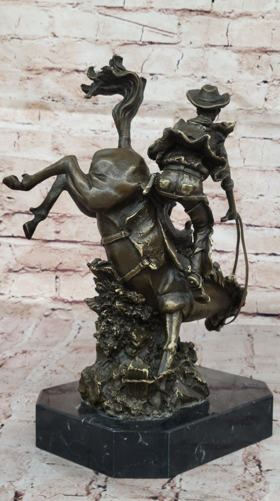 Remington Outlaw Wild West Bronze Marble Sculpture Statue Figurine Hot Cast