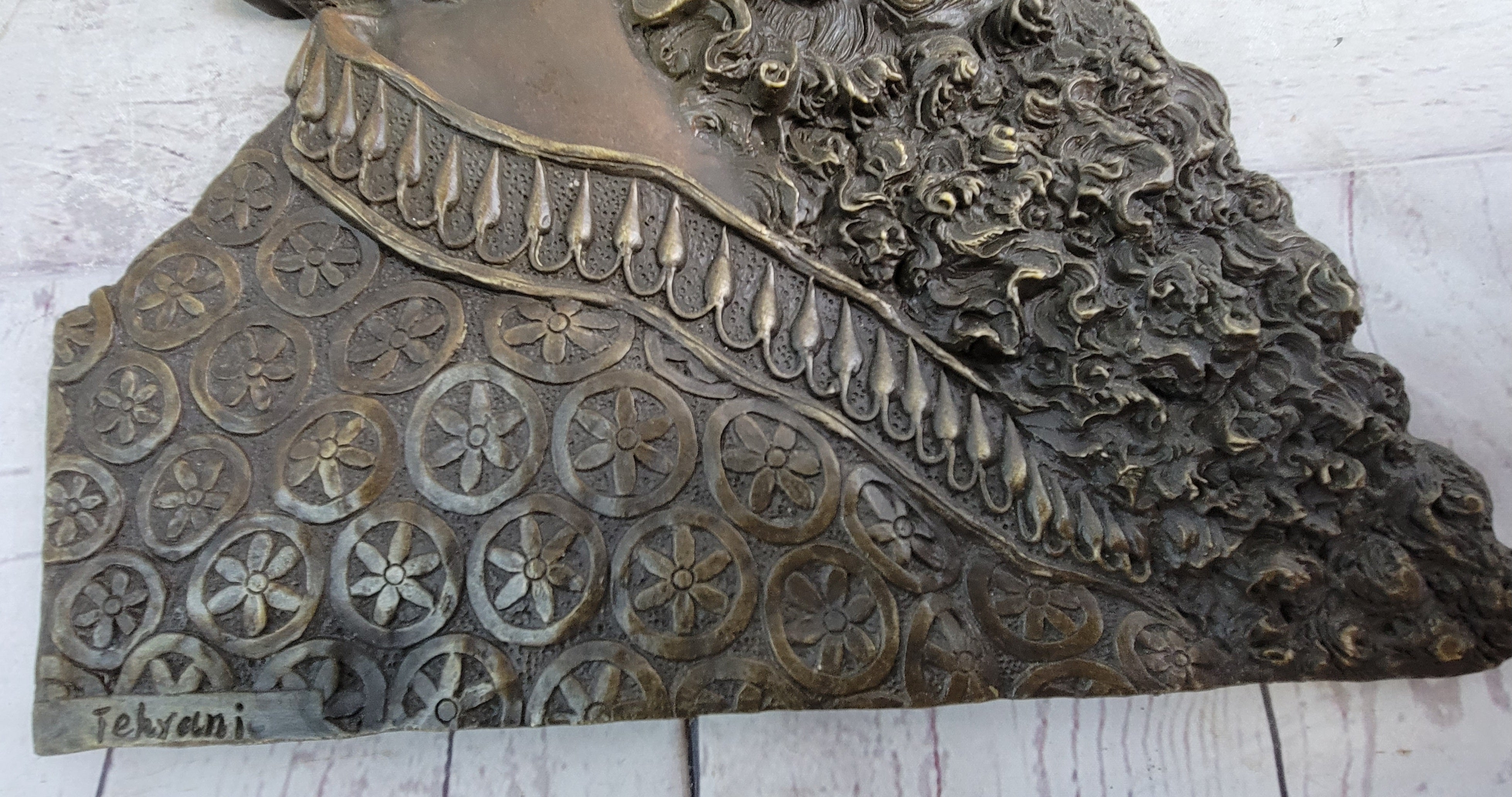 Art Deco Cyrus The Great Greatest Persian Empire King Bronze Sculpture for Wall