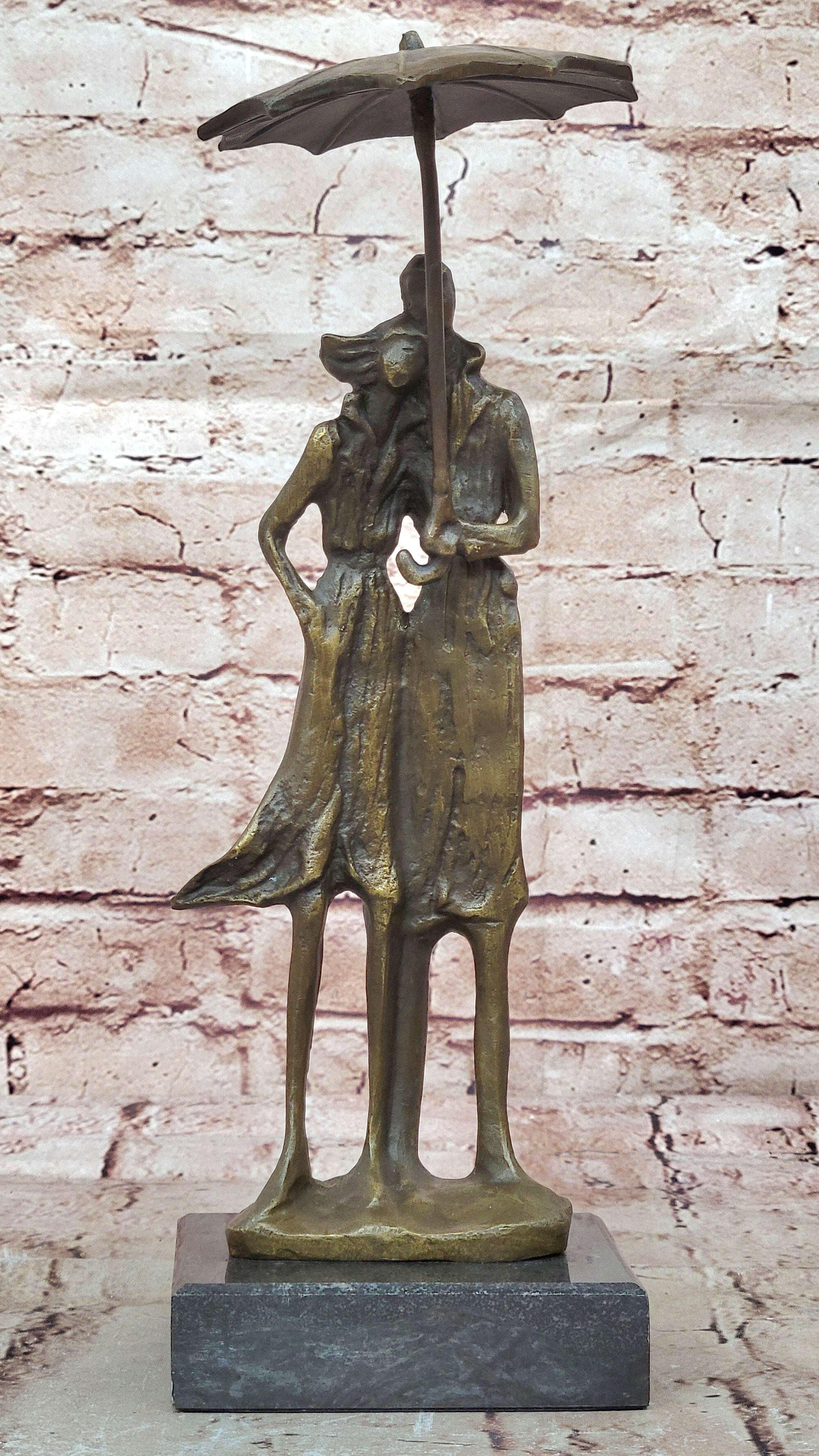 Handcrafted bronze sculpture SALE Ra In Lovers Two Vitaleh Aldo Original Signed