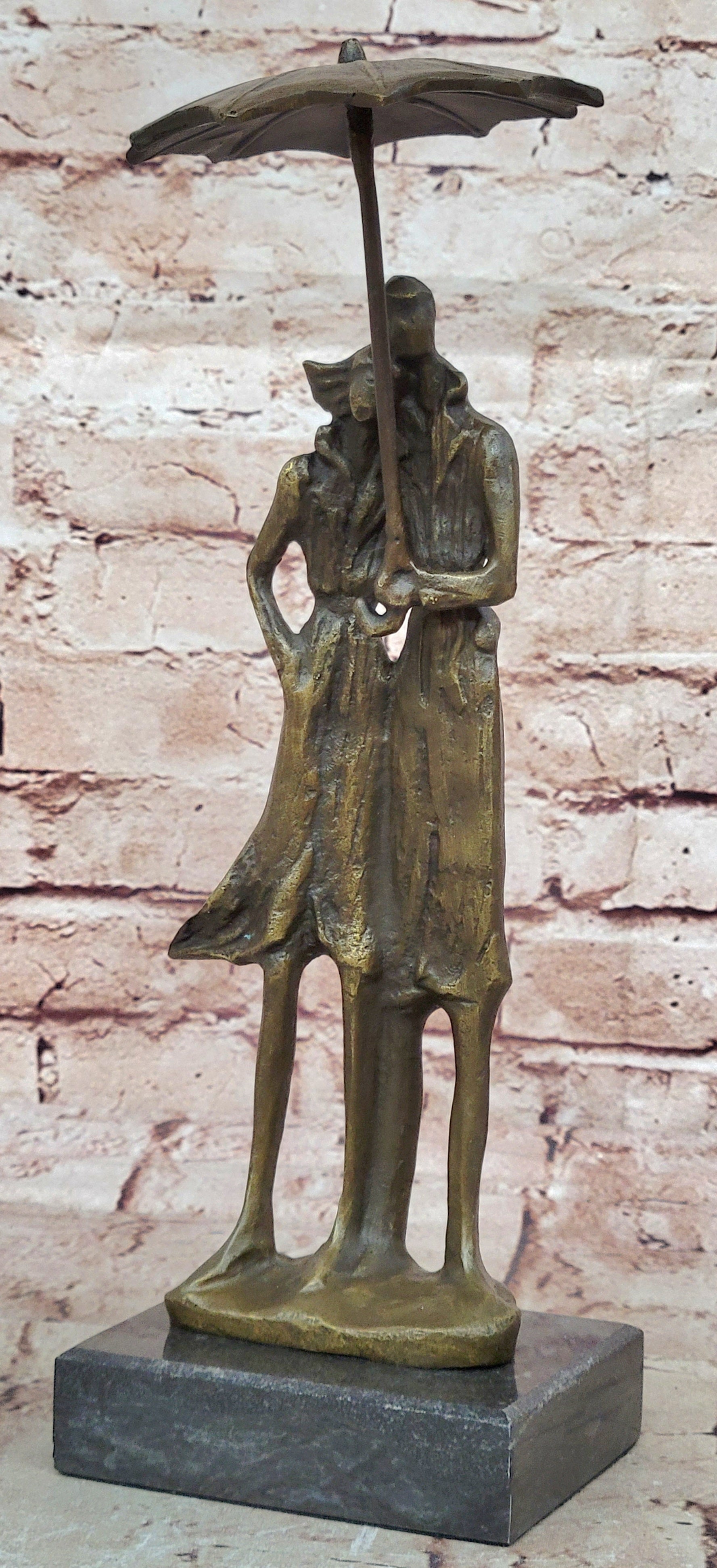 Handcrafted bronze sculpture SALE Ra In Lovers Two Vitaleh Aldo Original Signed