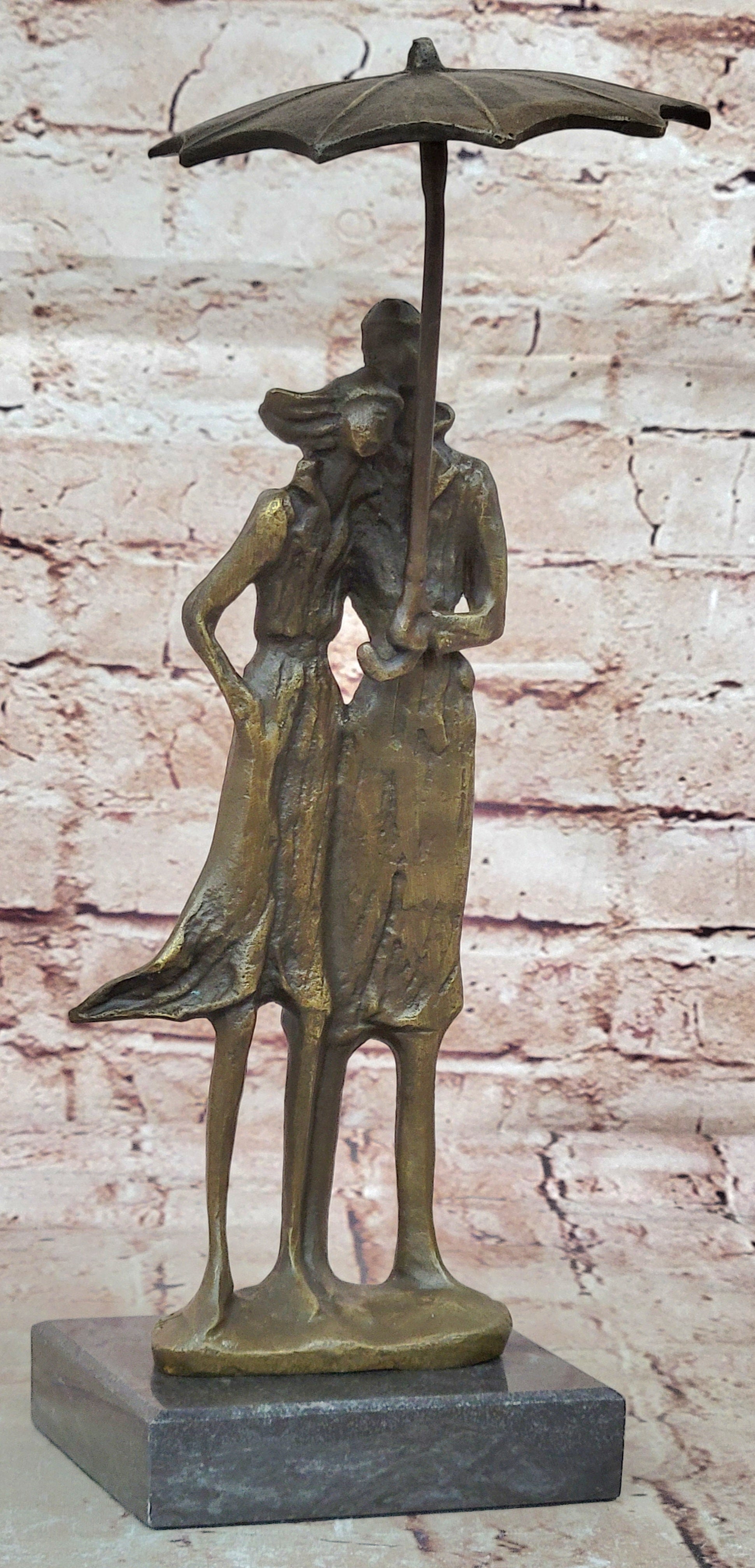 Handcrafted bronze sculpture SALE Ra In Lovers Two Vitaleh Aldo Original Signed