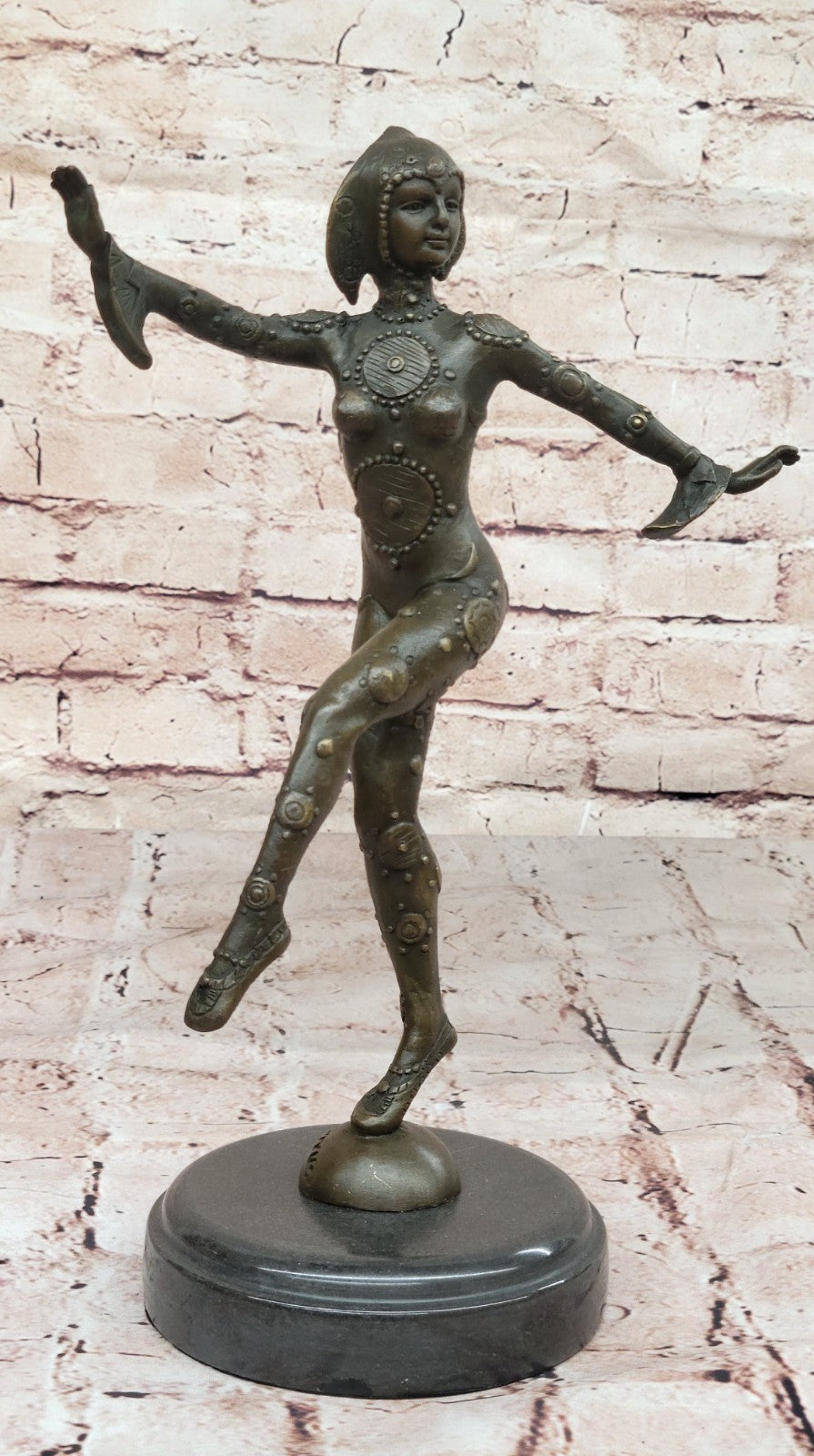 Art Deco French Dancer by D.H Chiparus Classic Dance Bronze Sculpture Statue
