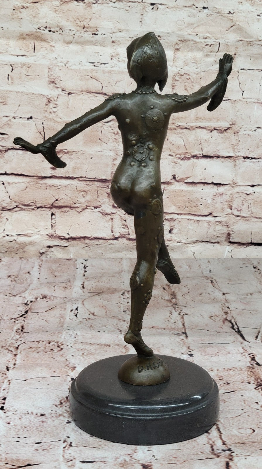 Art Deco French Dancer by D.H Chiparus Classic Dance Bronze Sculpture Statue
