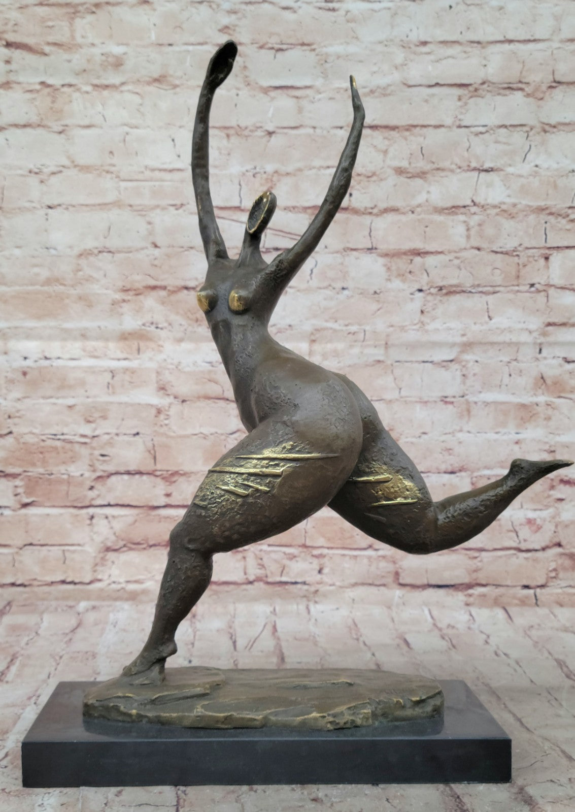MILO ABSTRACT NUDE WOMAN BRONZE SCULPTURE FIGURE FIGURINE MODERN ART DECO ARTWORK
