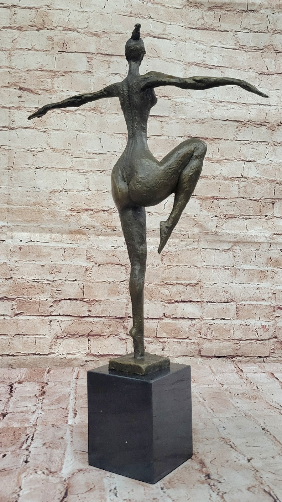 Abstract Figurine: Signed Bronze Fertility Goddess Art for Home or Office